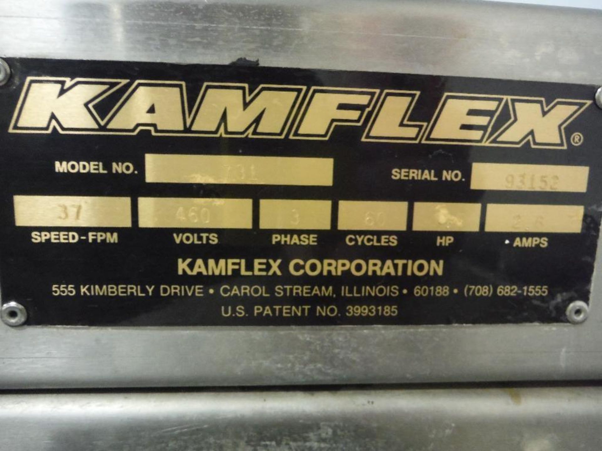 Kamflex SS mesh belt, 42 in. long x 40 in. wide x 58 in. tall ** Rigging Fee: $150 ** - Image 3 of 5