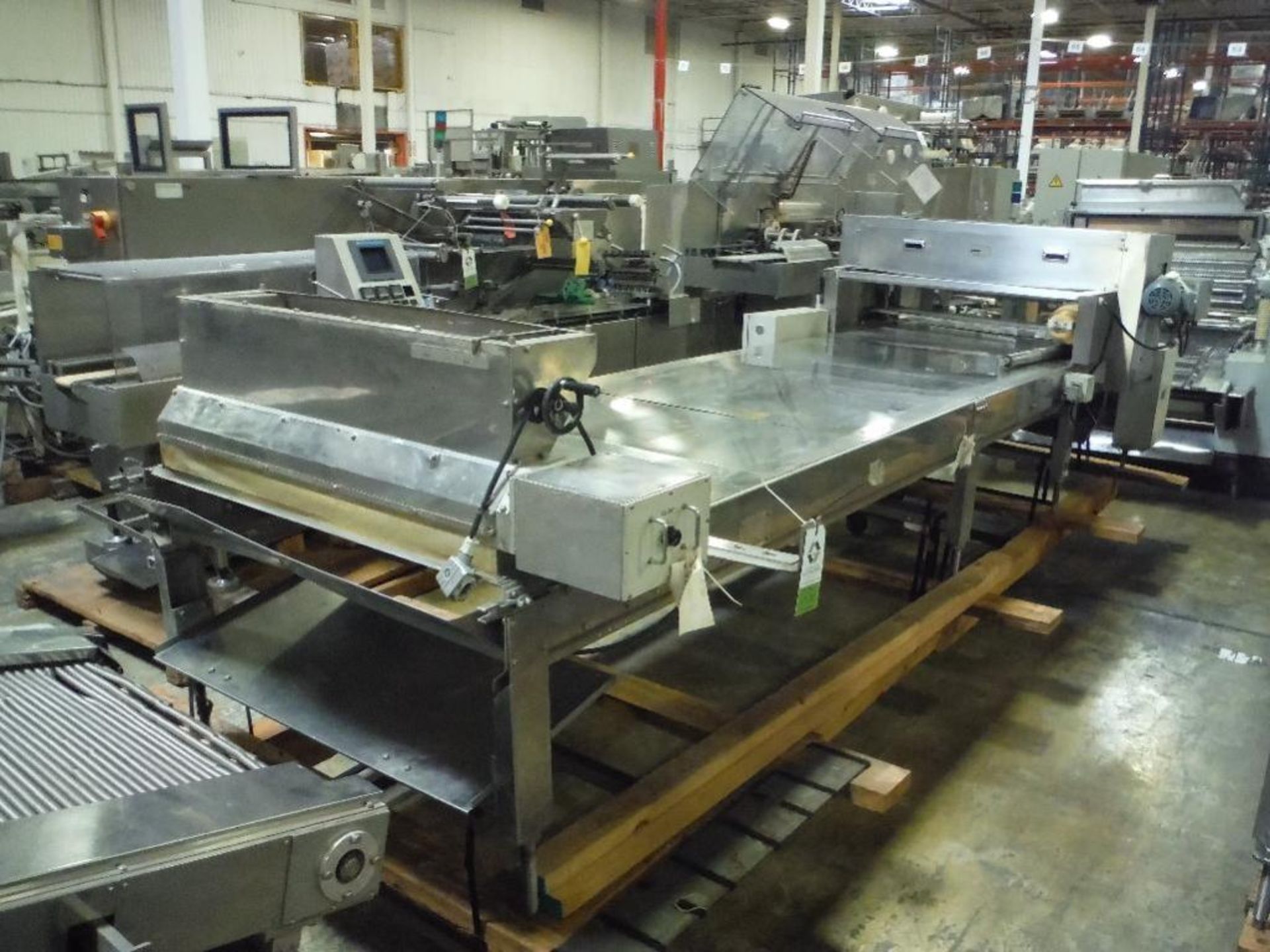 1991 Rheon sheeting conveyor, Model PC213, SN 00011, 180 in. long x 42 in. wide, with 1991 Rheon dou - Image 2 of 16