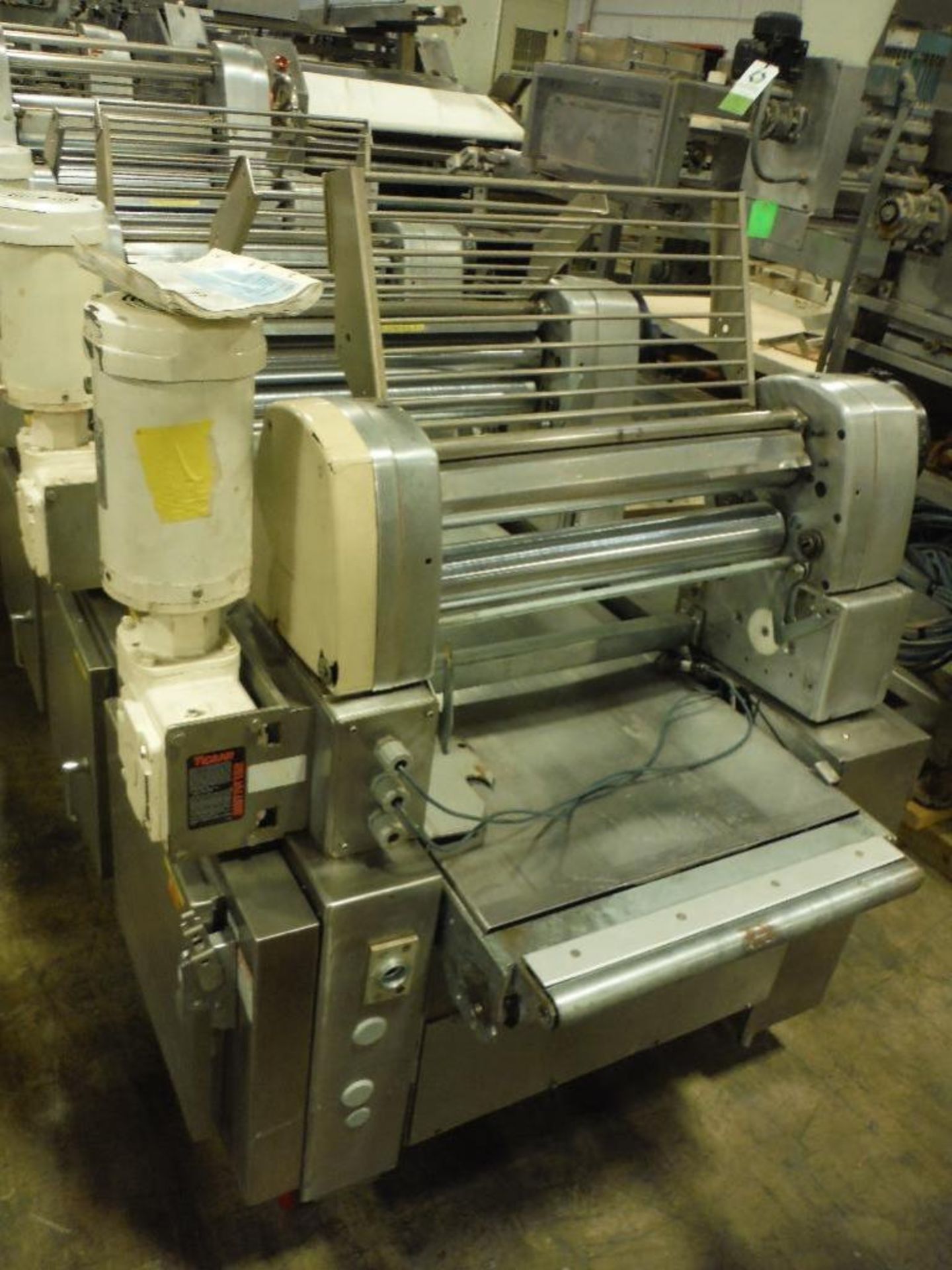 Rondo 5 station sheeting line, Model PQC613333, SN A5113002, 24 in. SS rolls, SS frame, on casters * - Image 2 of 13