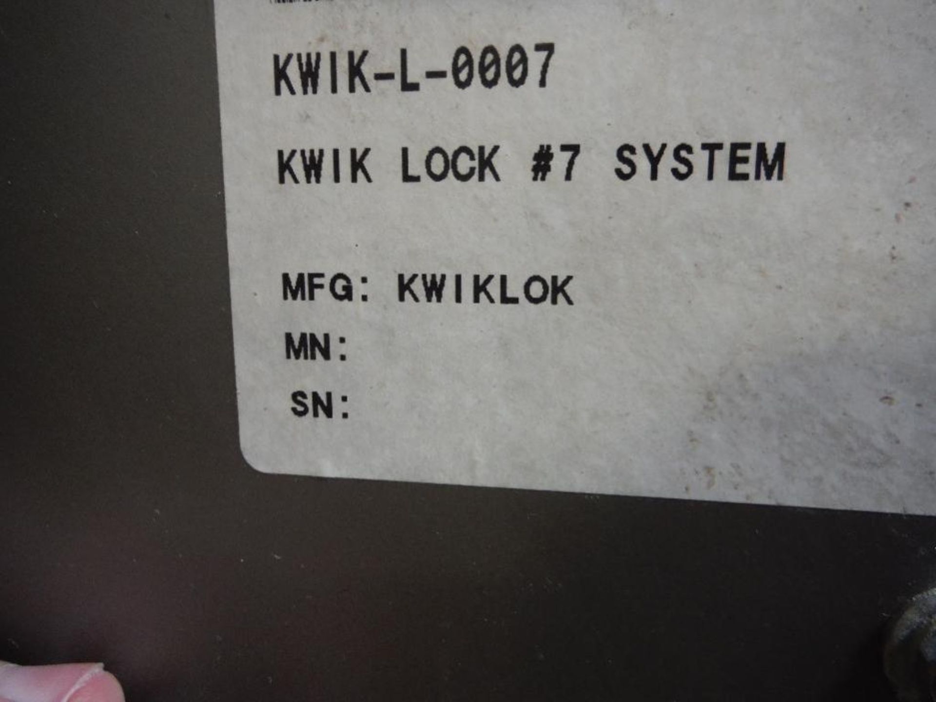 Kwik Lok bag closer with conveyor, Type 100E, Model CL, SN 38347, plastic table top belt, 86 in. lon - Image 9 of 9