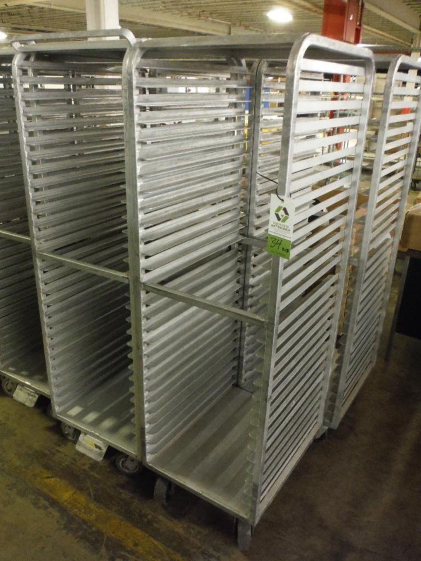 Aluminum bakery rack with top, 26 in. long x 18 in. wide x 68 in. tall, 28 shelves (EACH) ** Rigging - Image 3 of 3