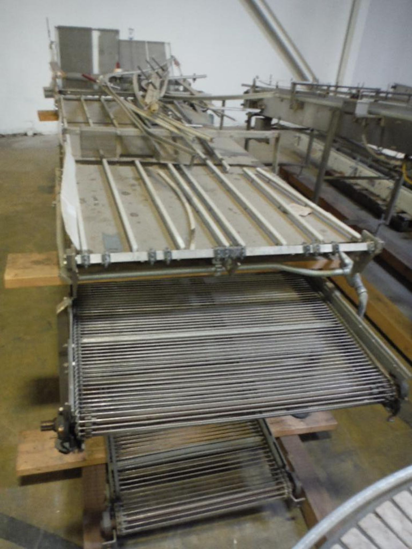 2 pieces of SS rod conveyor, 130 in. long x 24 in. wide, and 140 in. long x 36 in. wide ** Rigging F - Image 2 of 5