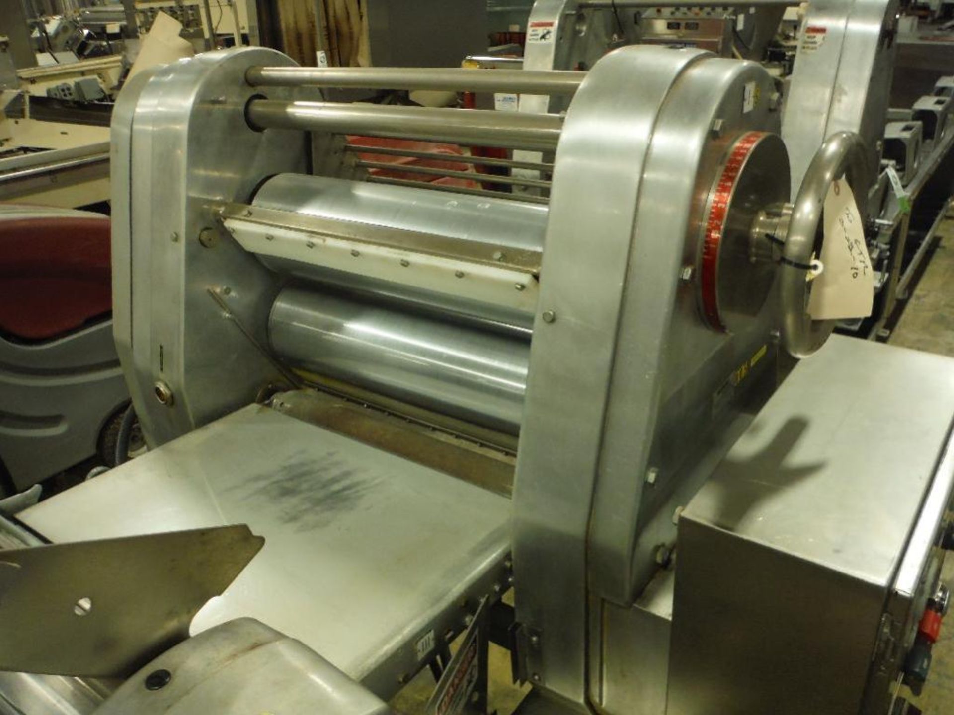 Rondo 5 station sheeting line, Model PQC613333, SN A5113002, 24 in. SS rolls, SS frame, on casters * - Image 8 of 13