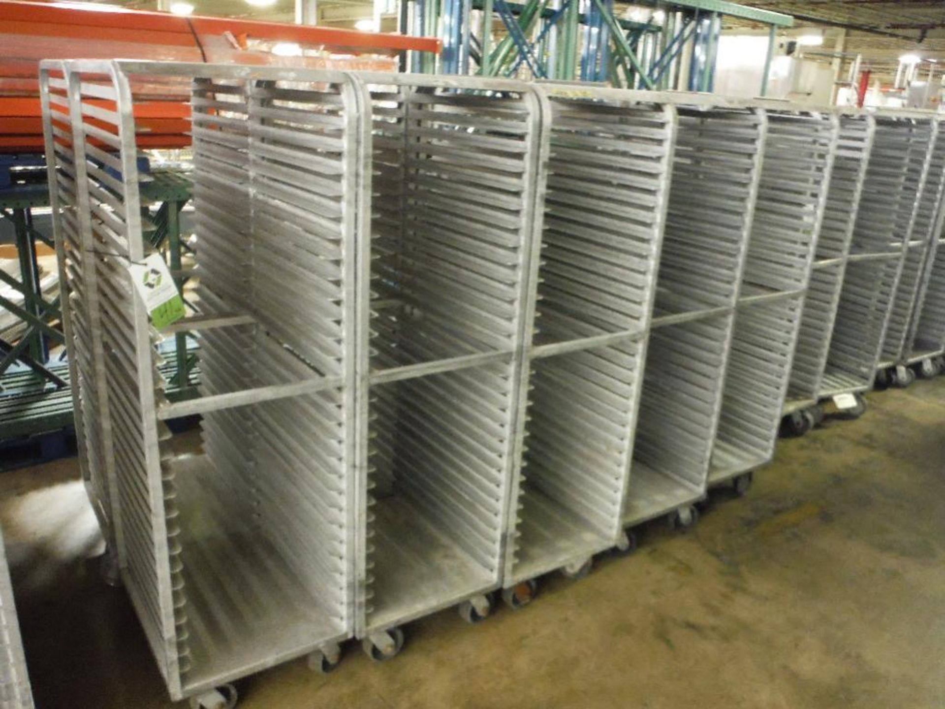 Aluminum bakery rack with top, 26 in. long x 18 in. wide x 68 in. tall, 28 shelves (EACH) ** Rigging