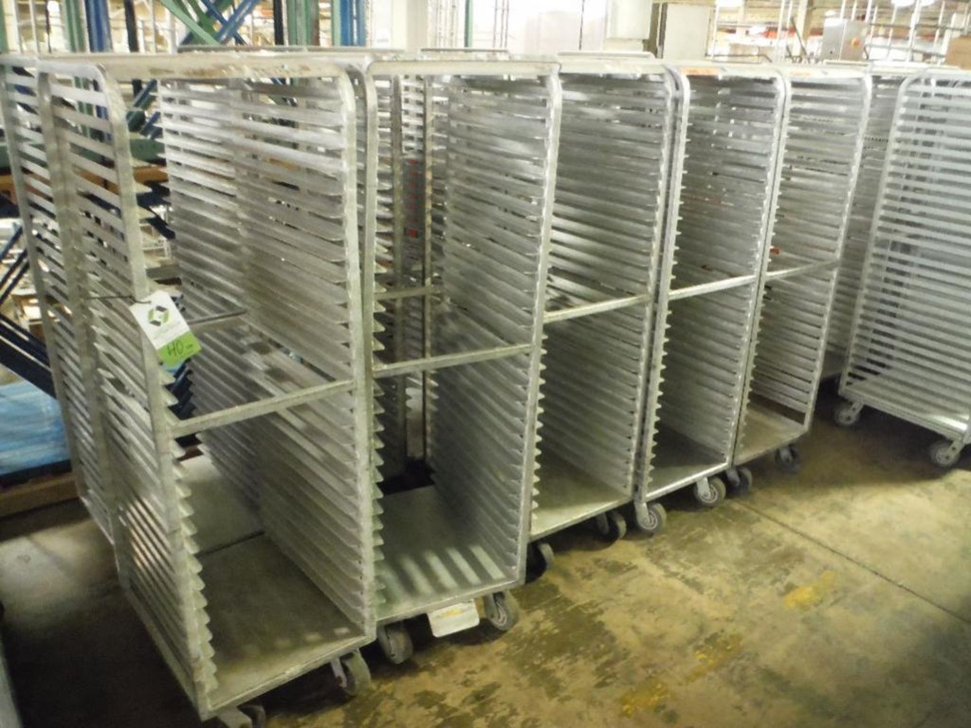 Aluminum bakery rack with top, 26 in. long x 18 in. wide x 68 in. tall, 28 shelves (EACH) ** Rigging