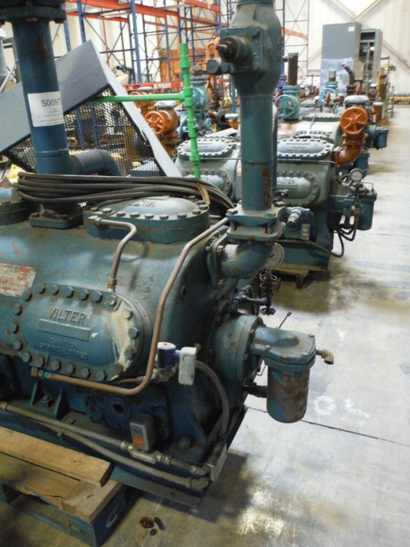 Vilter 12 cylinder ammonia compressor, size 441284, SN I3847AHROB, missing motor ** Rigging Fee: $20 - Image 6 of 7