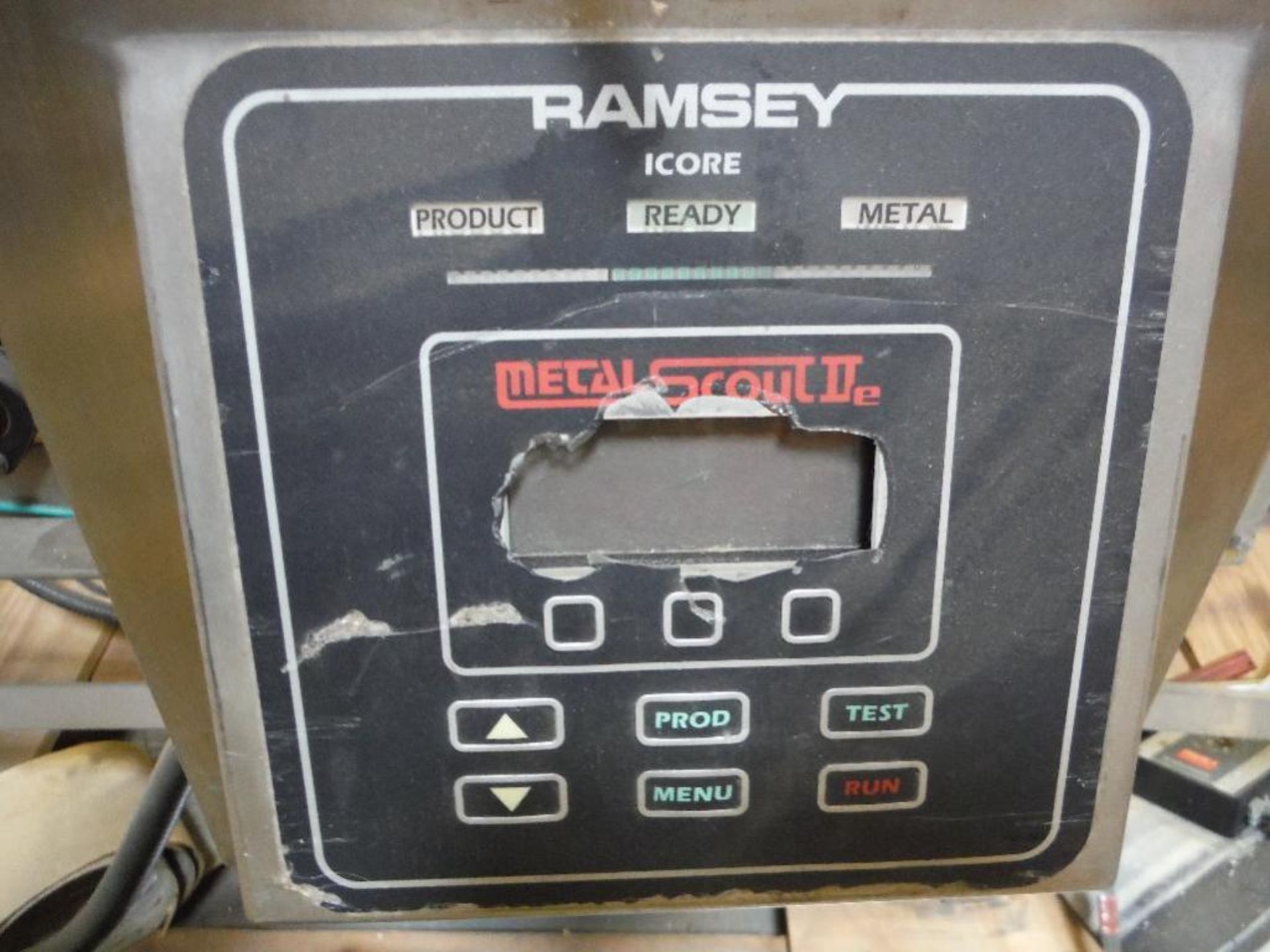 Ramsey Icore metal detector, 14 in. wide x 3 in. tall aperture, SS frame, motor and drive ** Rigging - Image 3 of 7