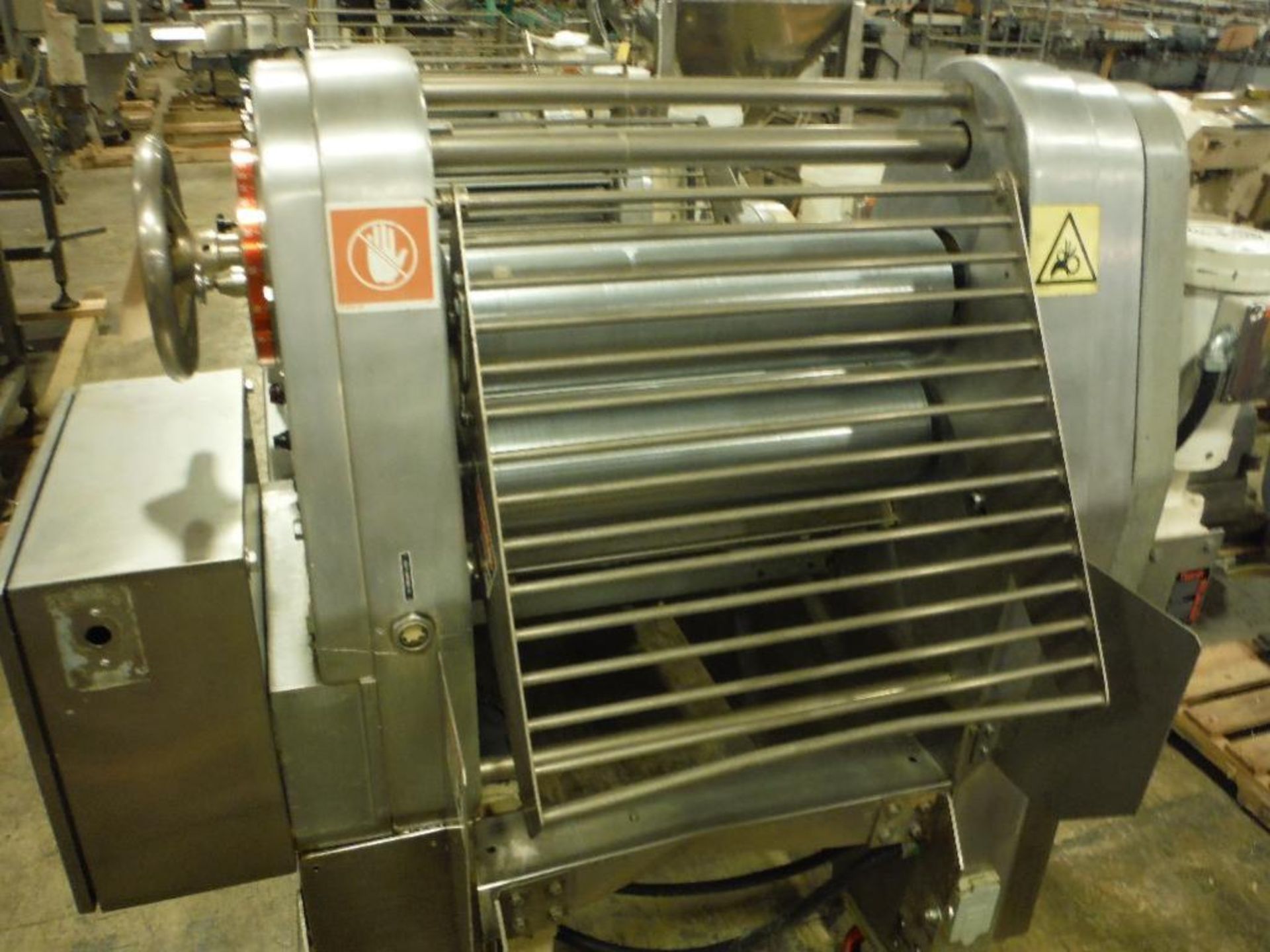 Rondo 5 station sheeting line, Model PQC613333, SN A5113002, 24 in. SS rolls, SS frame, on casters * - Image 11 of 13