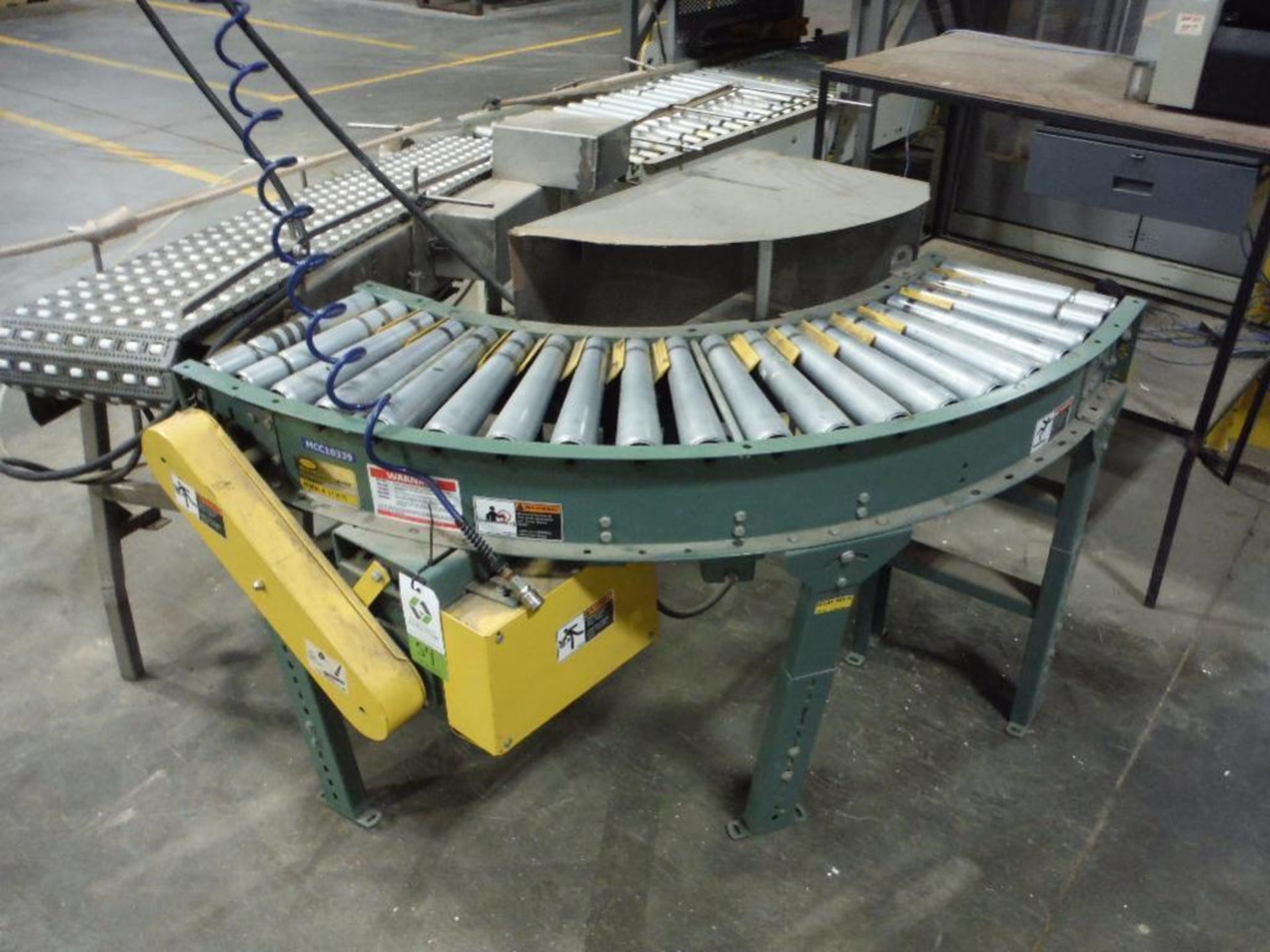 Hytrol 90 Degree conveyor, SN 511675, with reject station 60 in. long x 12 in. wide, with gravity co