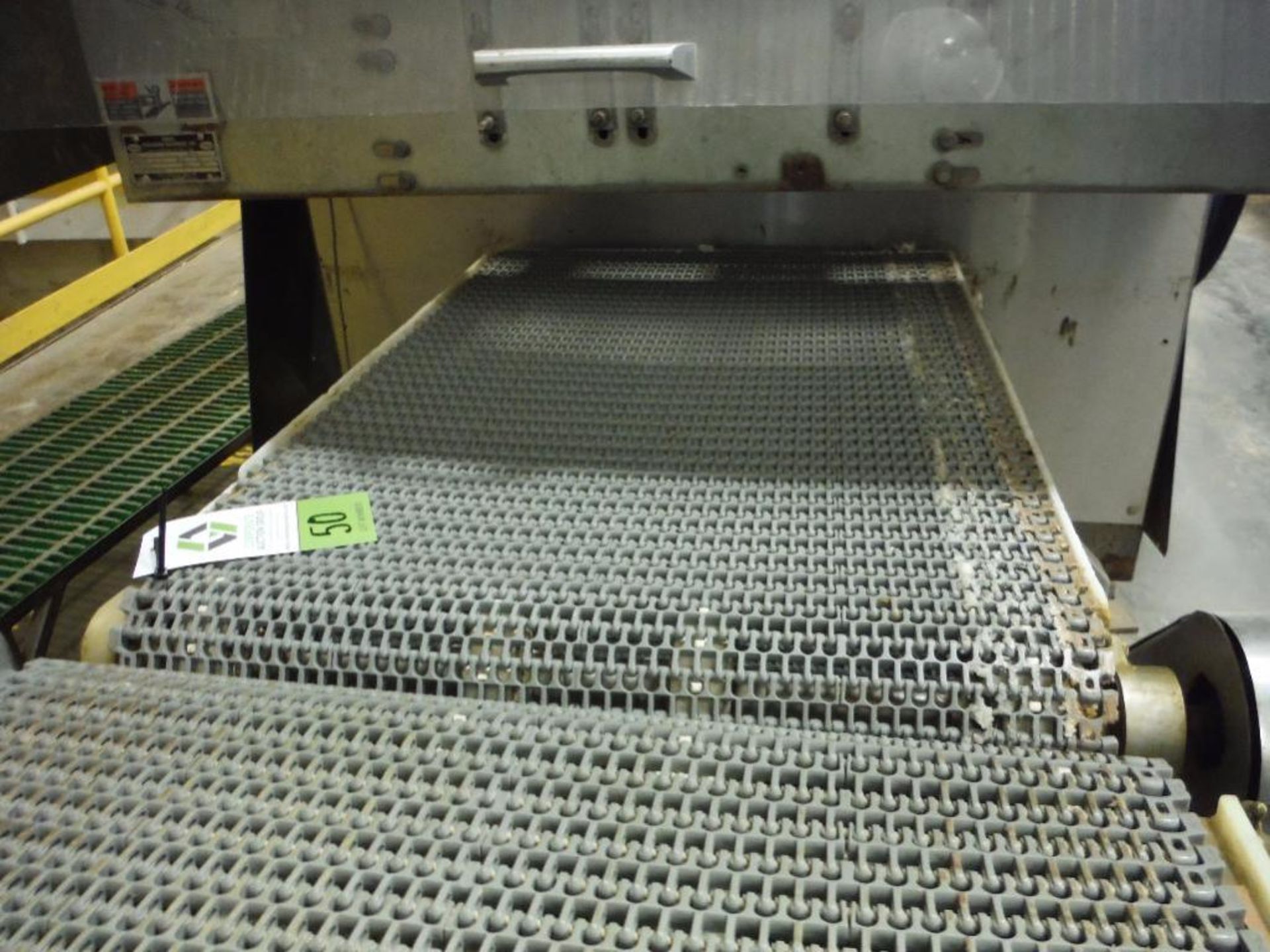 SS conveyor, plastic interlock belt, 41 in. long x 24 in. wide, SS washdown motor and drive ** Riggi - Image 2 of 5