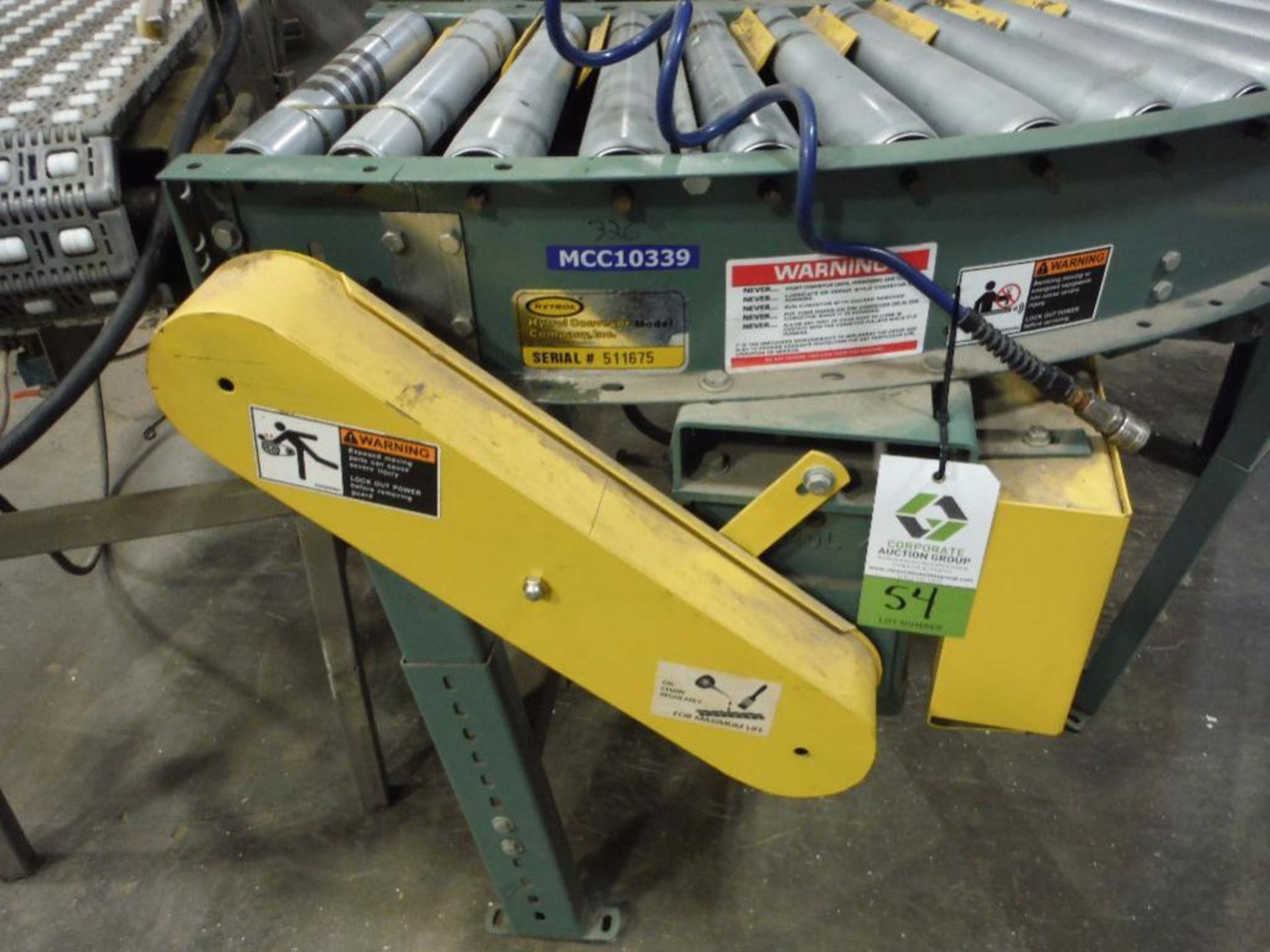 Hytrol 90 Degree conveyor, SN 511675, with reject station 60 in. long x 12 in. wide, with gravity co - Image 2 of 5