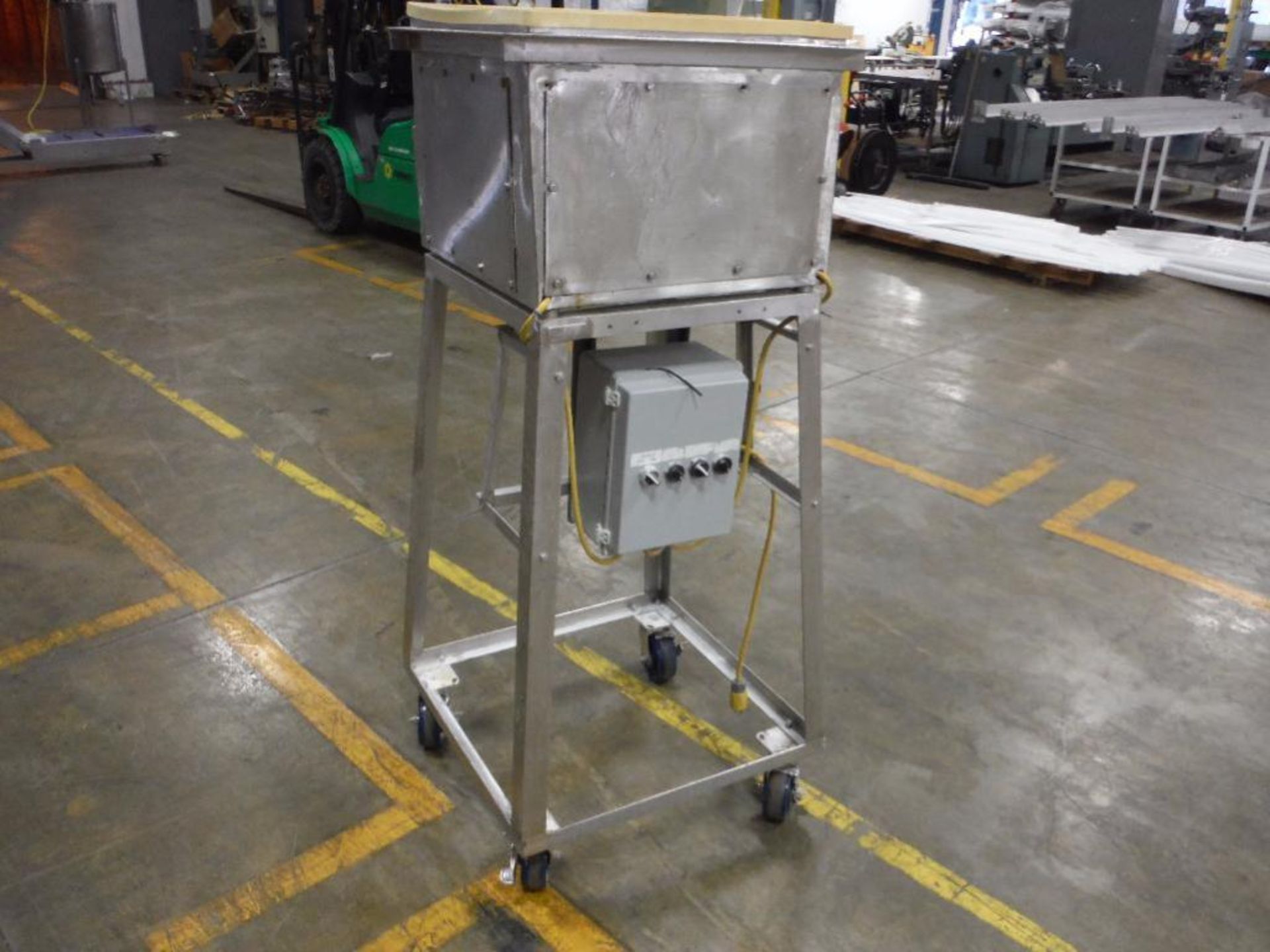 Ingredient feeder, 2 in. dia x44 in. long SS auger, plastic lined hopper, 21 in. x 21 in., 44 in. ta - Image 3 of 8