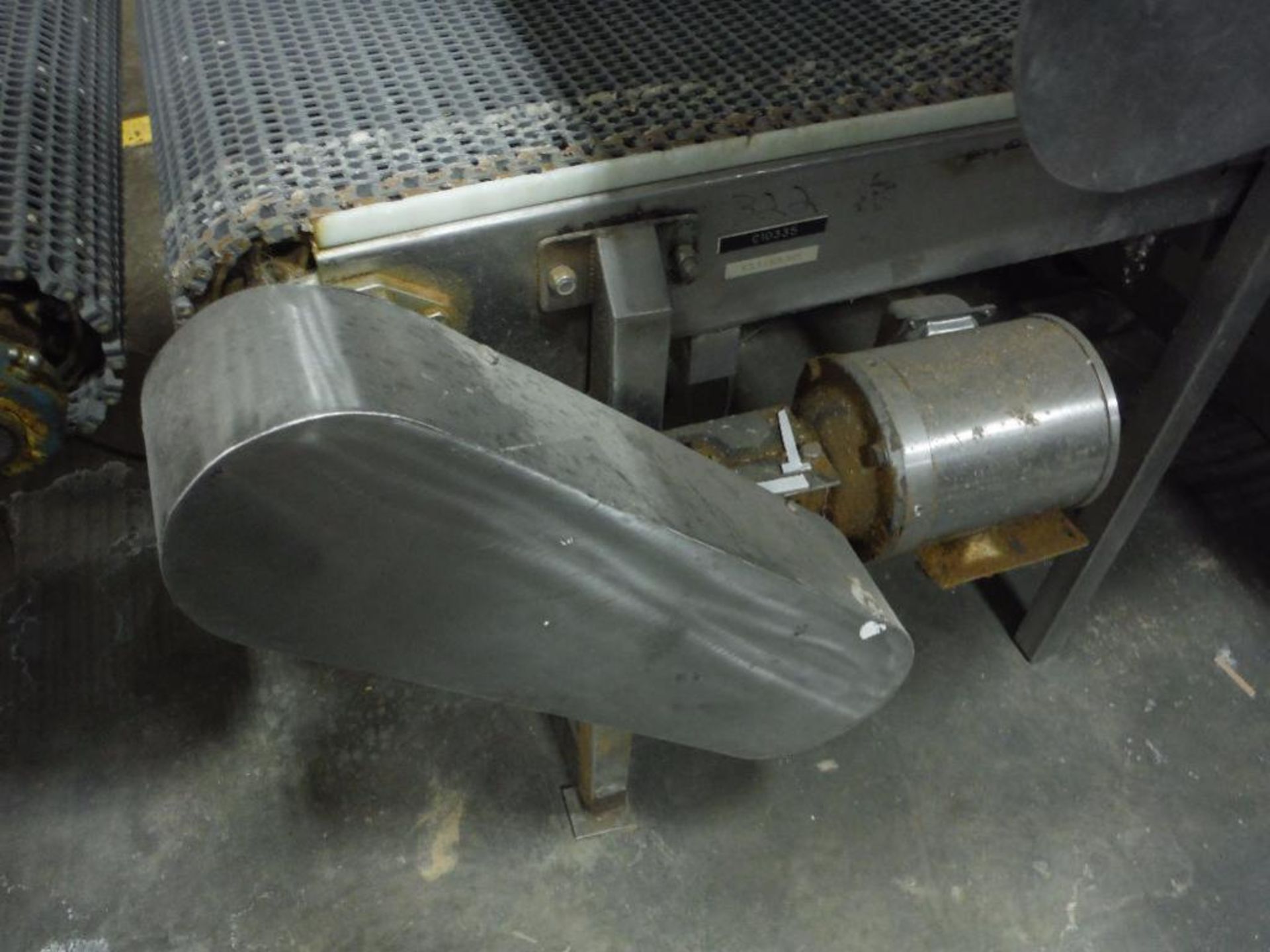 SS conveyor, plastic interlock belt, 41 in. long x 24 in. wide, SS washdown motor and drive ** Riggi - Image 3 of 5