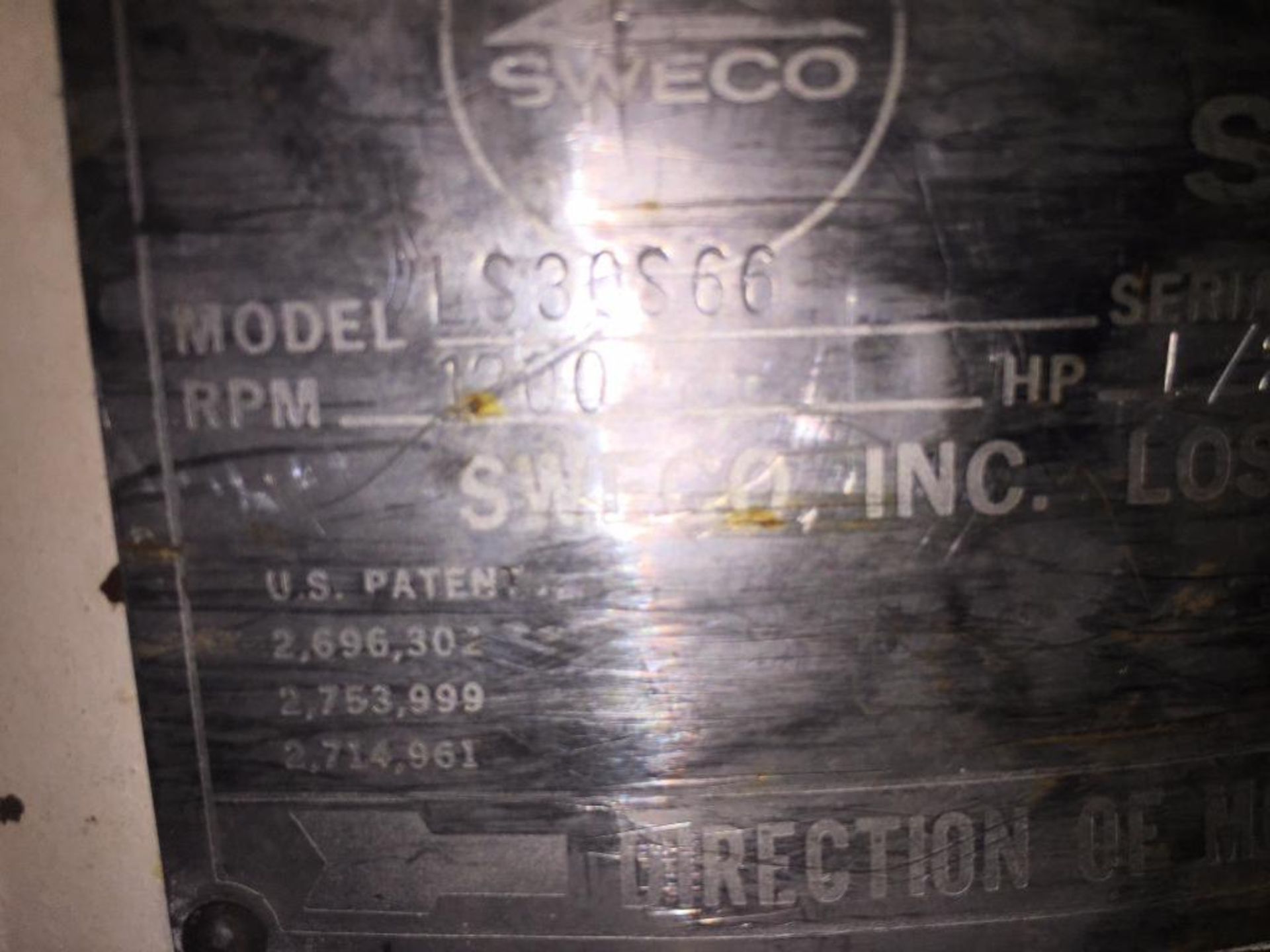 Sweco 24 in sifter, model LS30S66, s/n LS30107571 ** Rigging Fee: $ 250 ** (Located in: Womelsdorf, - Image 9 of 10