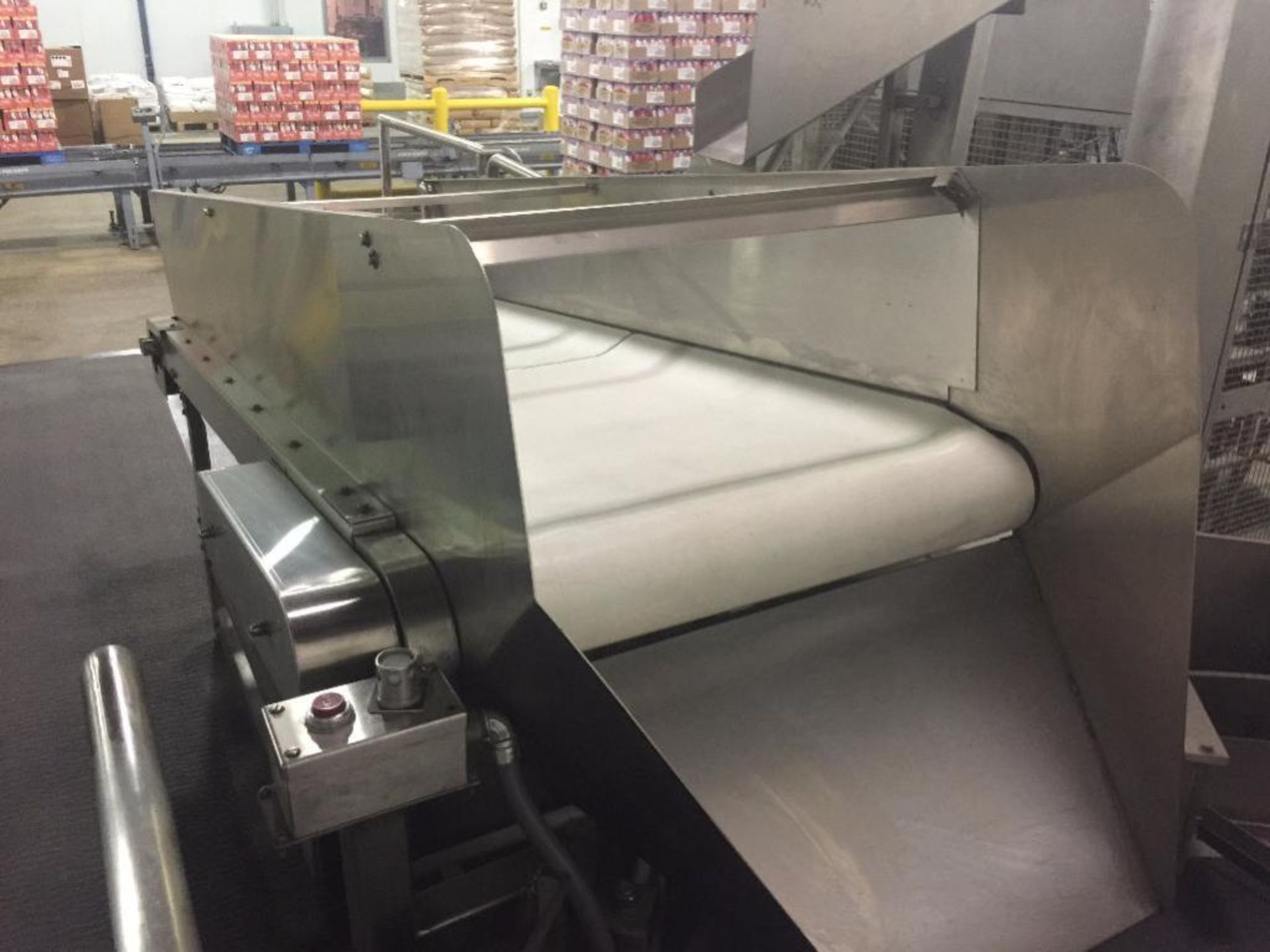 Incline conveyor with hopper, conveyor 80 in. long x 30 in. wide x 32 in. infeed x 48 in. discharge - Image 2 of 10