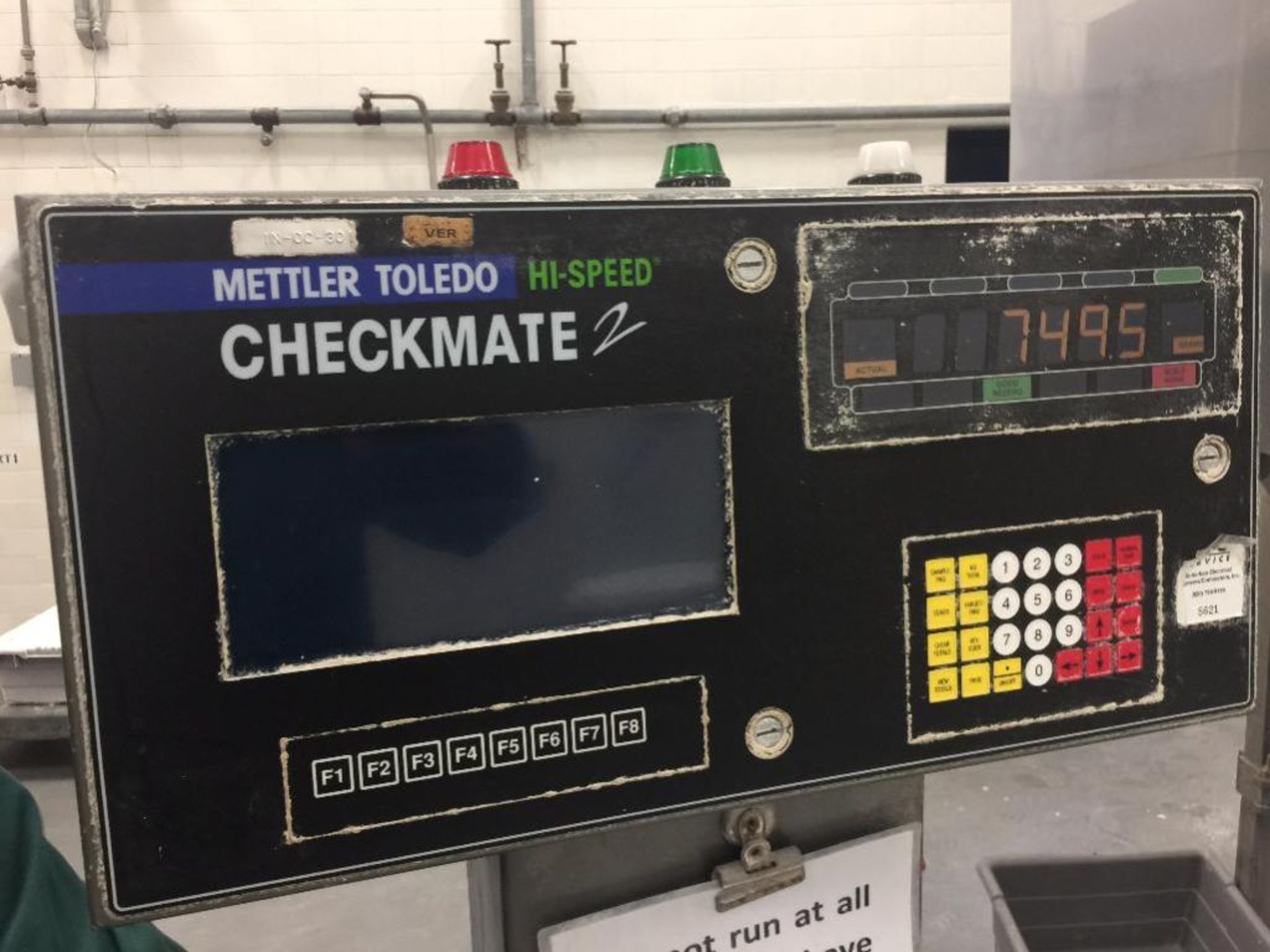 Mettler Toledo high speed check weigher, model checkmate 2, 16 in. wide belt. ** Rigging Fee: $ 200 - Image 2 of 4