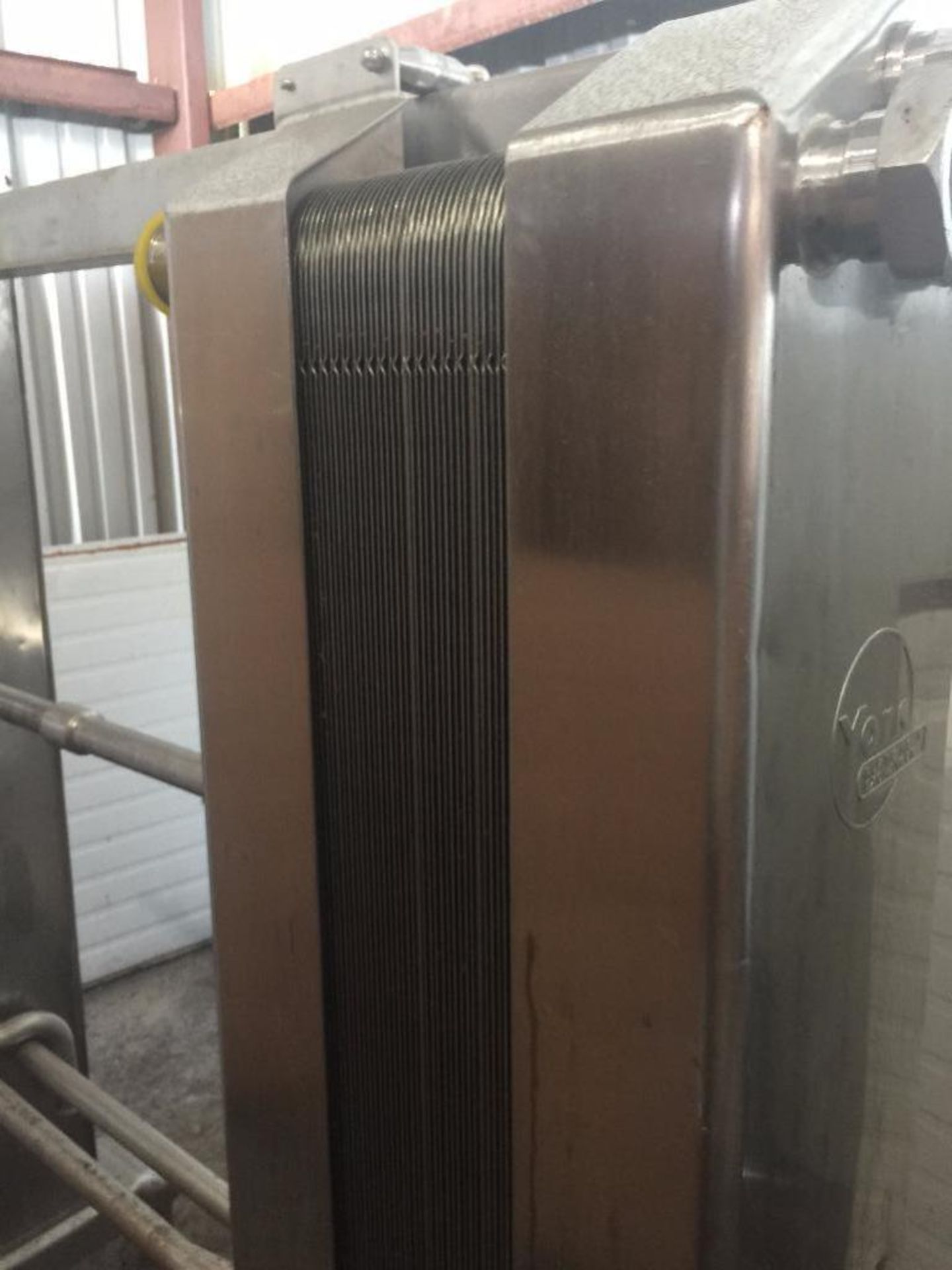 York plate heat exchanger, SN 1503225, 37 plate, 12 in. wide x 42 in. tall plates ** Rigging Fee: $ - Image 7 of 7