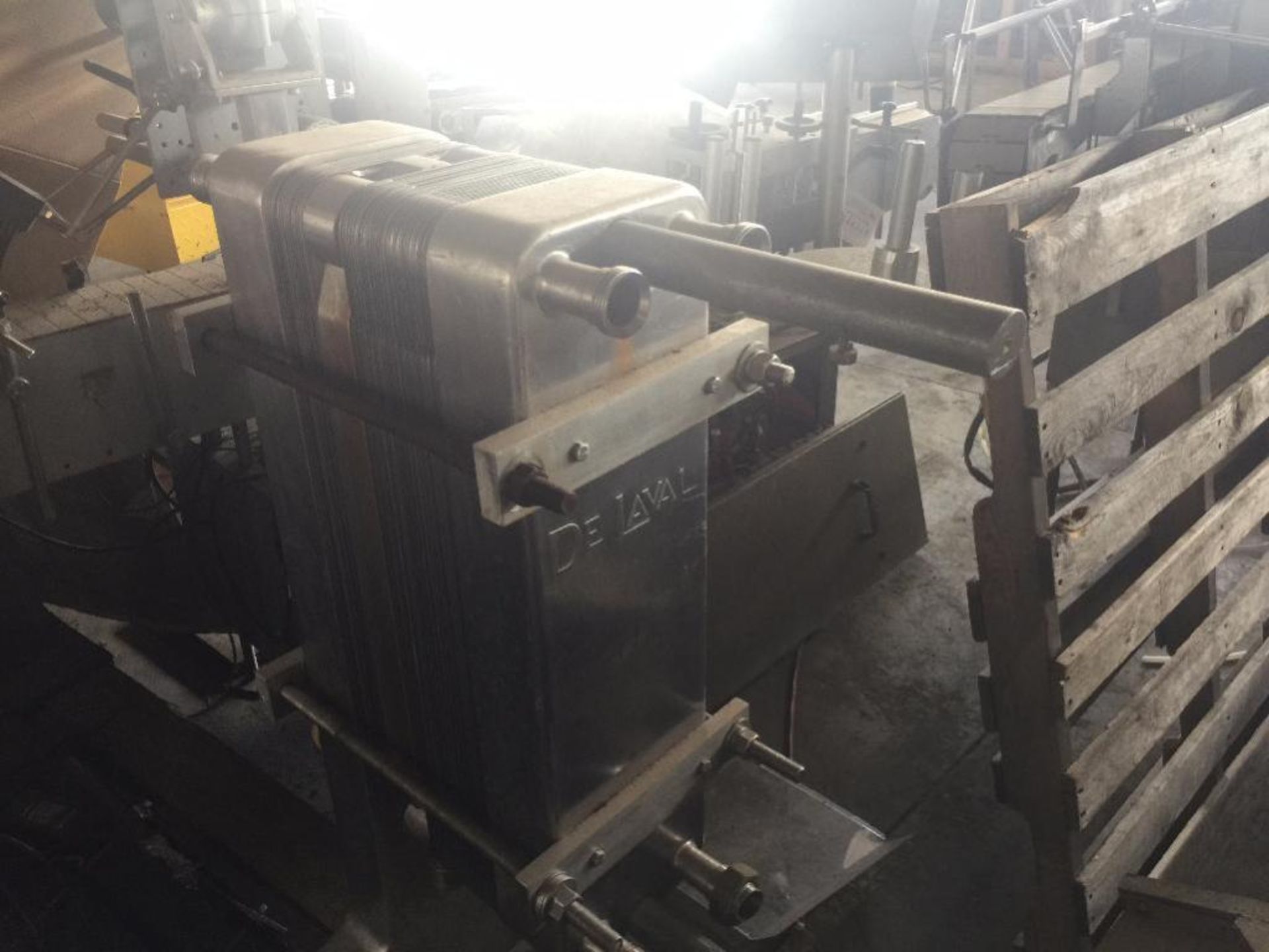 De Laval SS plate heat exchanger, 9 in. wide x 30 in. tall plates, 43 plates ** Rigging Fee: $ 200 *