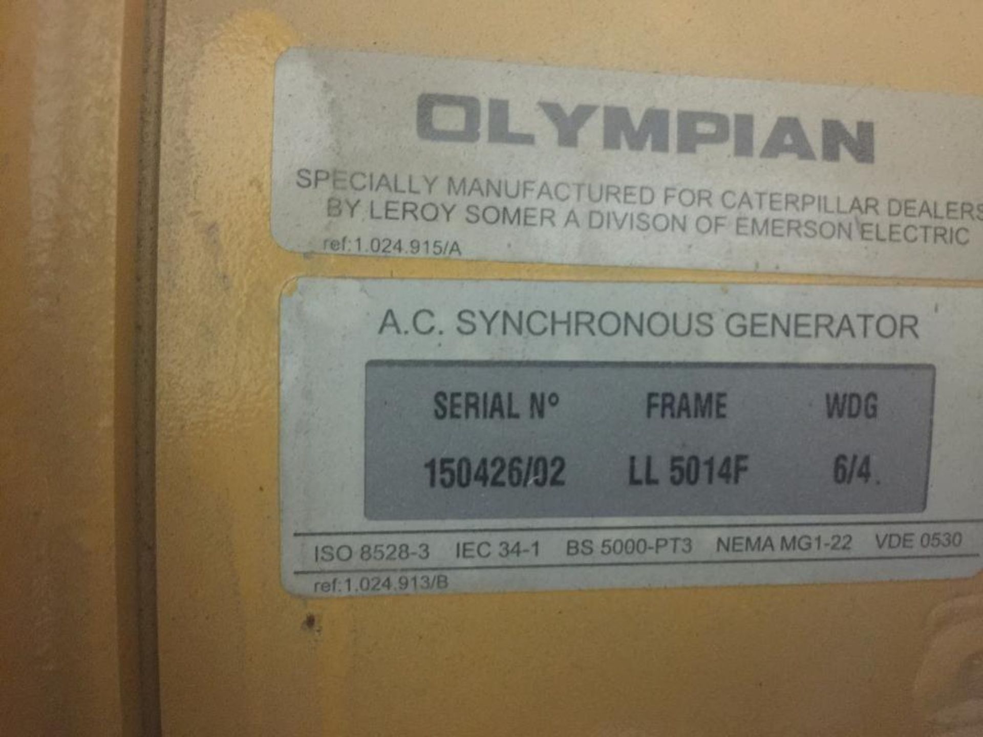 2003 Olympian generator, Model D200P4_I, SN OLY00000ENNS00978, 250 kVA, 200kW, International 8.7 lit - Image 7 of 23