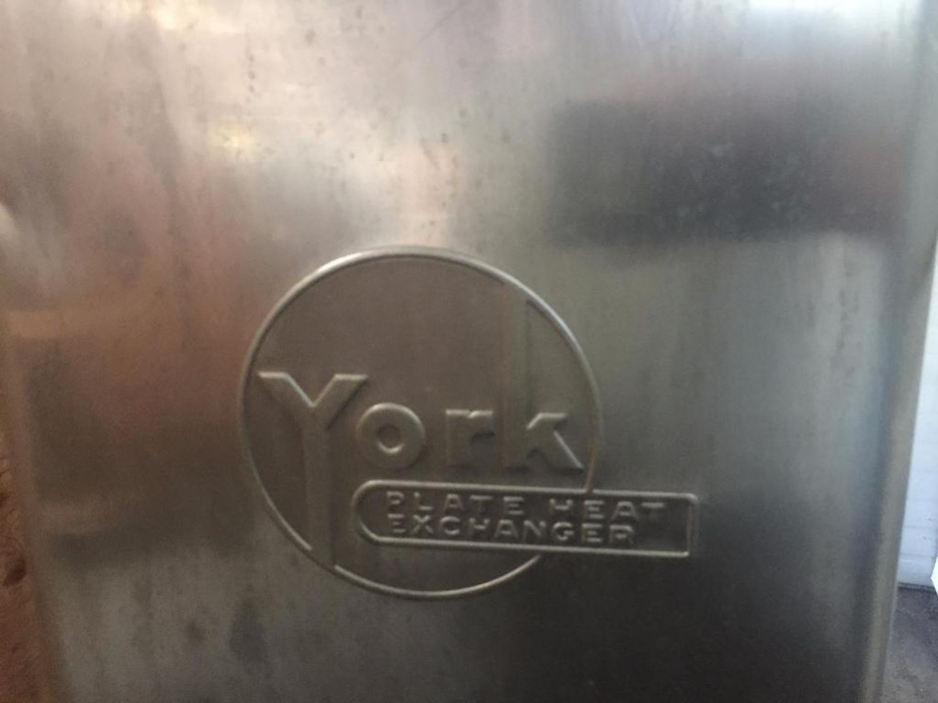 York plate heat exchanger, SN 1503225, 37 plate, 12 in. wide x 42 in. tall plates ** Rigging Fee: $ - Image 2 of 7