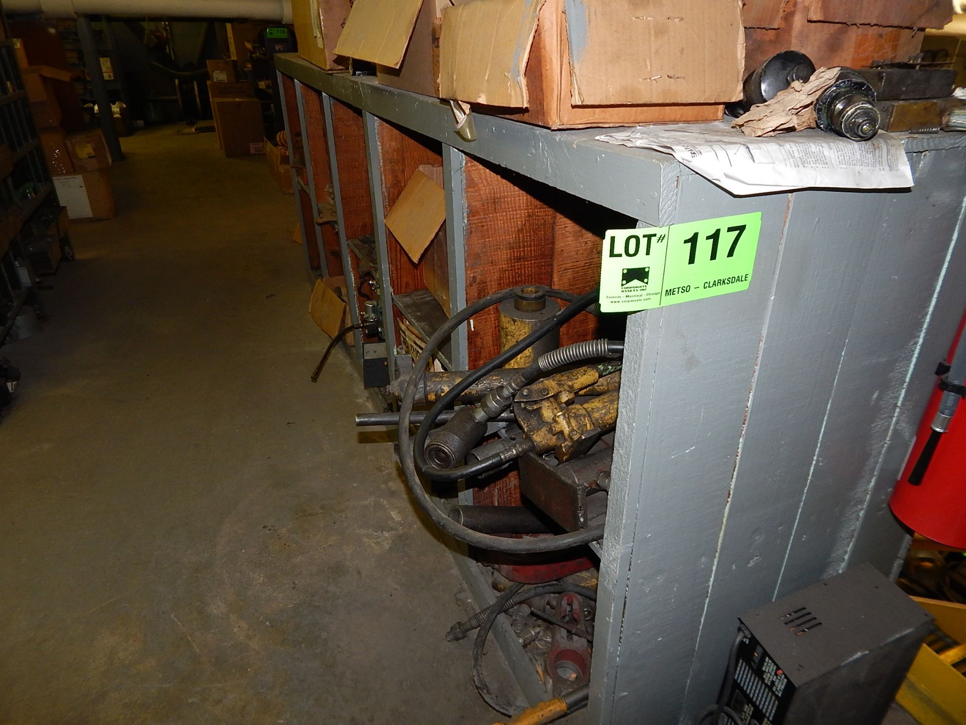 LOT/ PARTS AND CONSUMABLES WITH RACK