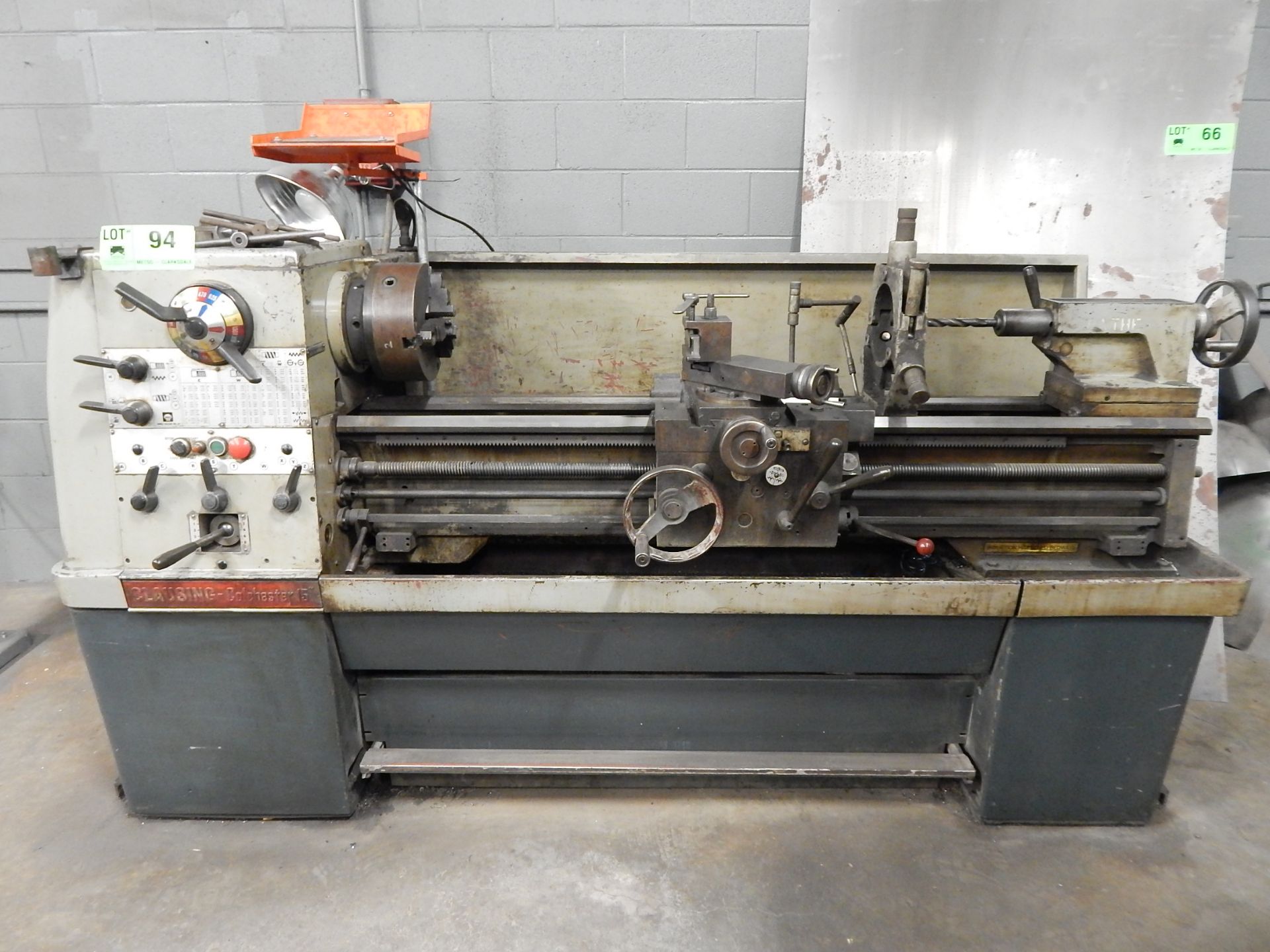 CLAUSING COLCHESTER # 15 ENGINE LATHE WITH 16" SWING, 50" BETWEEN CENTERS, 2" SPINDLE BORE, 10" 3 - Image 2 of 7