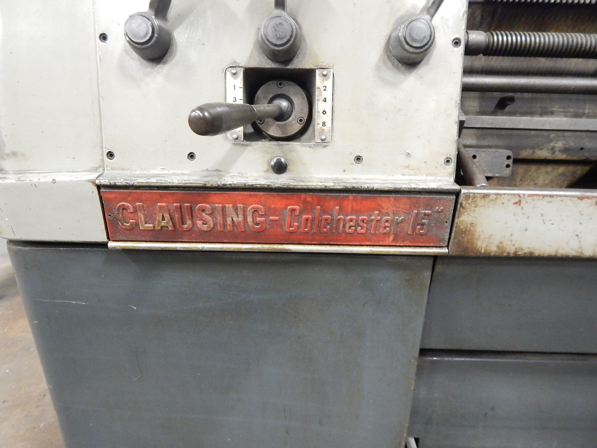 CLAUSING COLCHESTER # 15 ENGINE LATHE WITH 16" SWING, 50" BETWEEN CENTERS, 2" SPINDLE BORE, 10" 3 - Image 3 of 7