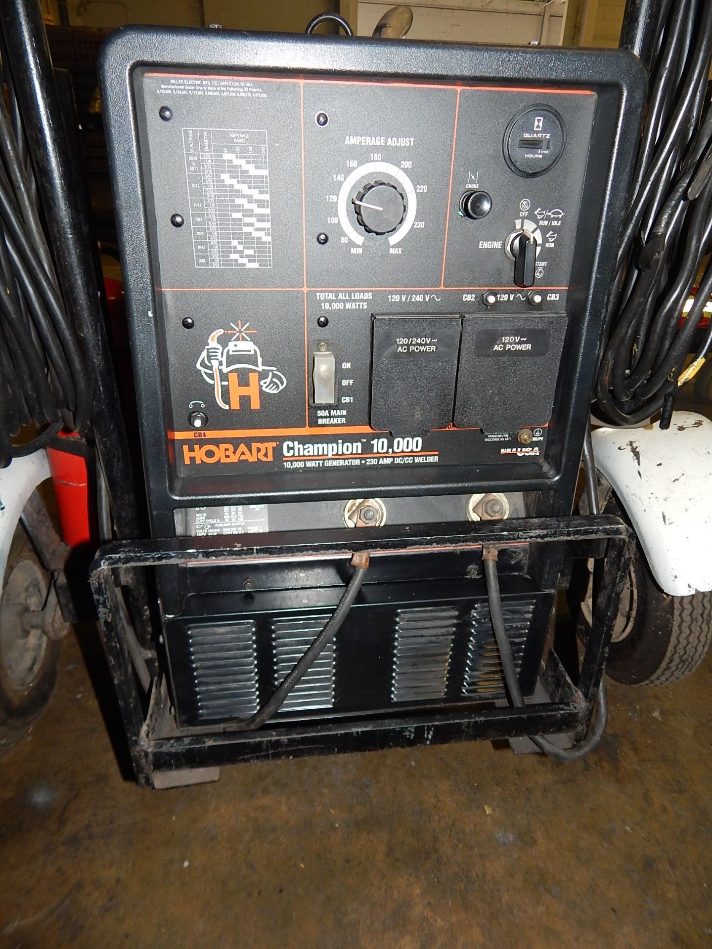 HOBART CHAMPION 10000 GAS POWERED WELDER GENERATOR WITH KOHLER CH20 ROBIN GAS ENGINE, 120/240 - Image 3 of 4