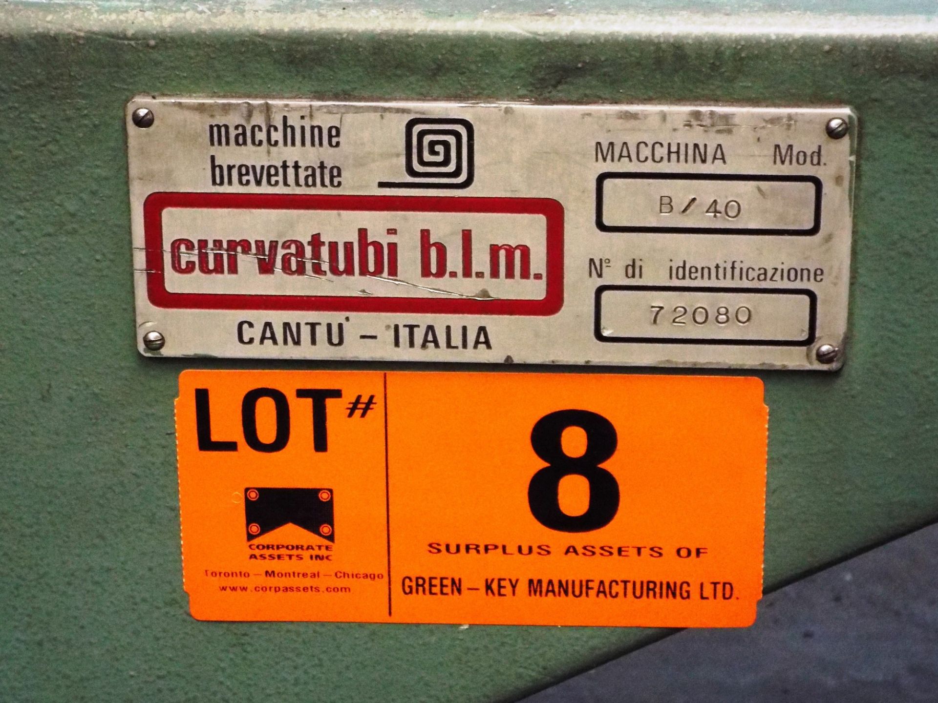 CURVATUBI B/4 HORIZONTAL HYDRAULIC BENDER WITH 1.5" X .098" CAPACITY, 25-180 RADIUS DEGREE, 10 - Image 4 of 4