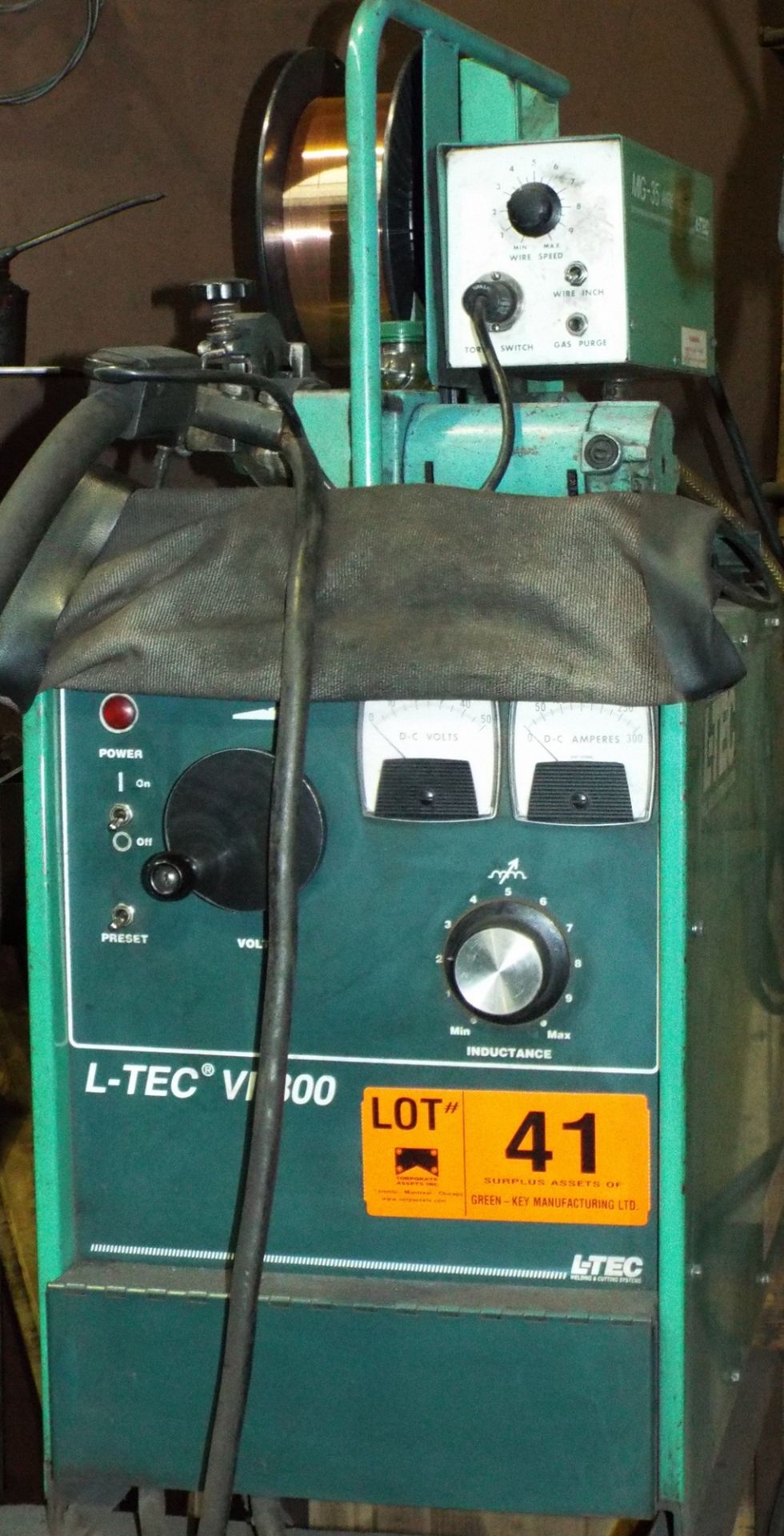 L-TEC VI-300 MIG WELDER WITH L-TEC MIG-35 WIRE FEED, CABLES & GUN S/N: N/A (CI)