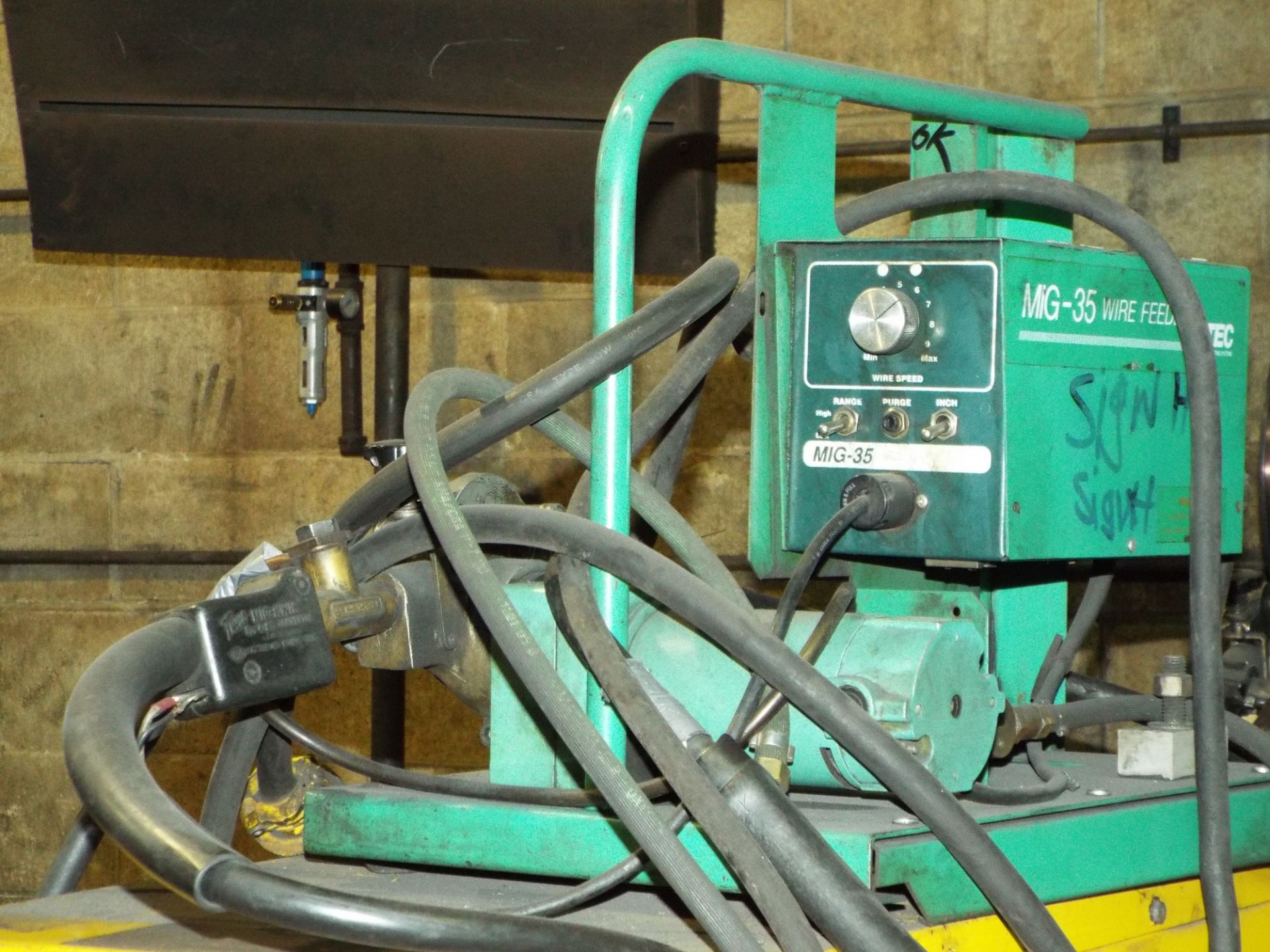 ESAB VI-300 MIG WELDER WITH L-TEC MIG-35 WIRE FEED, CABLES & GUN S/N: MD-1607017 (CI) - Image 2 of 2