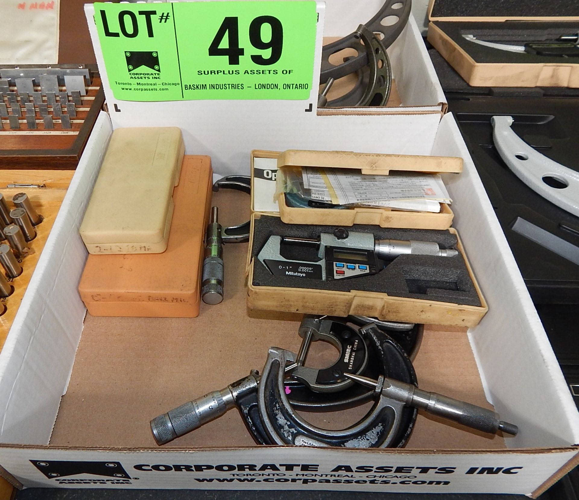 LOT/ OUTSIDE MICROMETERS