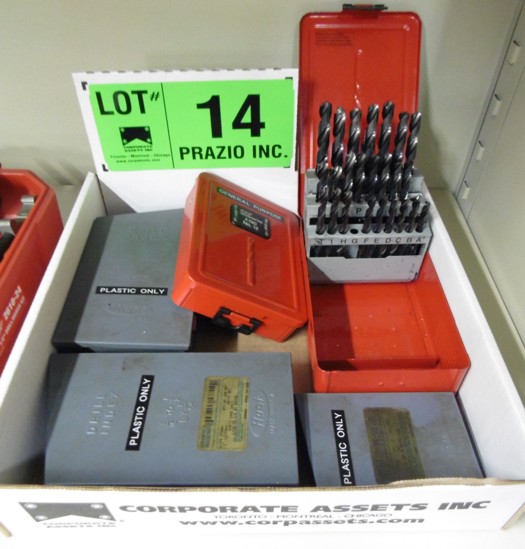 LOT/ STRAIGHT SHANK DRILL INDEX BOXES WITH DRILLS
