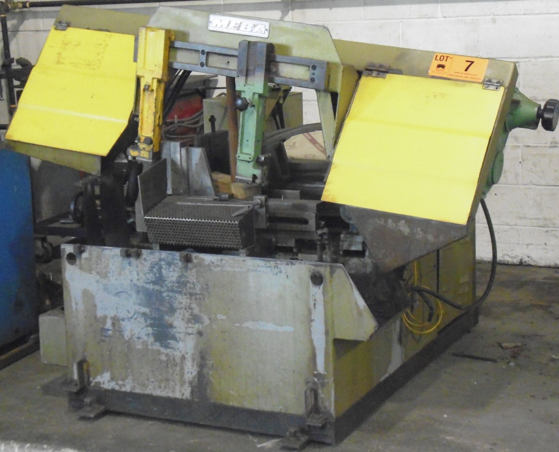 MEBA HORIZONTAL BAND SAW WITH 10" X 16" CUTTING CAPACITY, S/N 5391