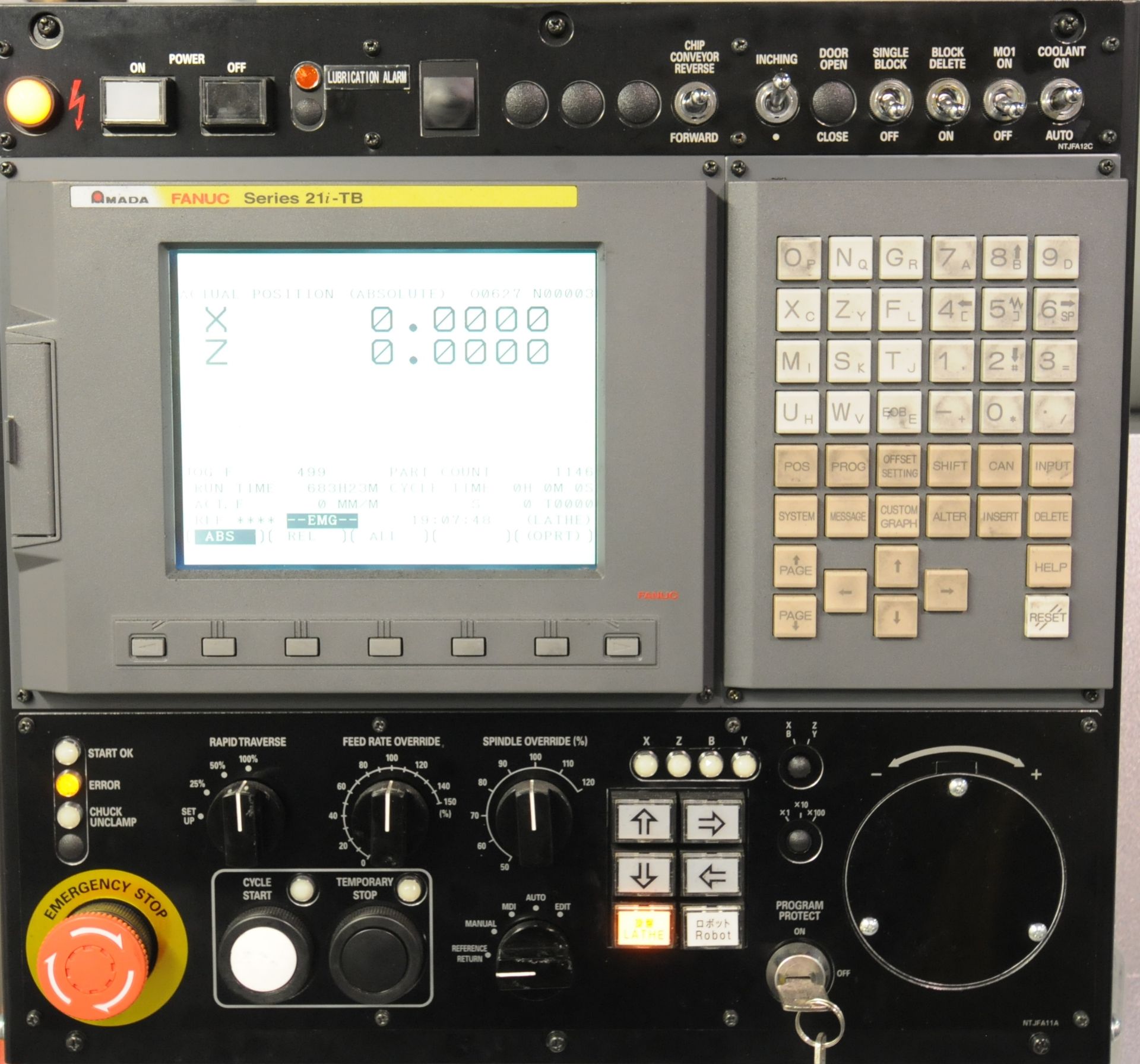 AMADA (12/2011) G06 GANG TYPE CNC HIGH PRECISION MACHINING CELLS WITH FANUC 21I-TB CNC CONTROL, 11. - Image 2 of 4