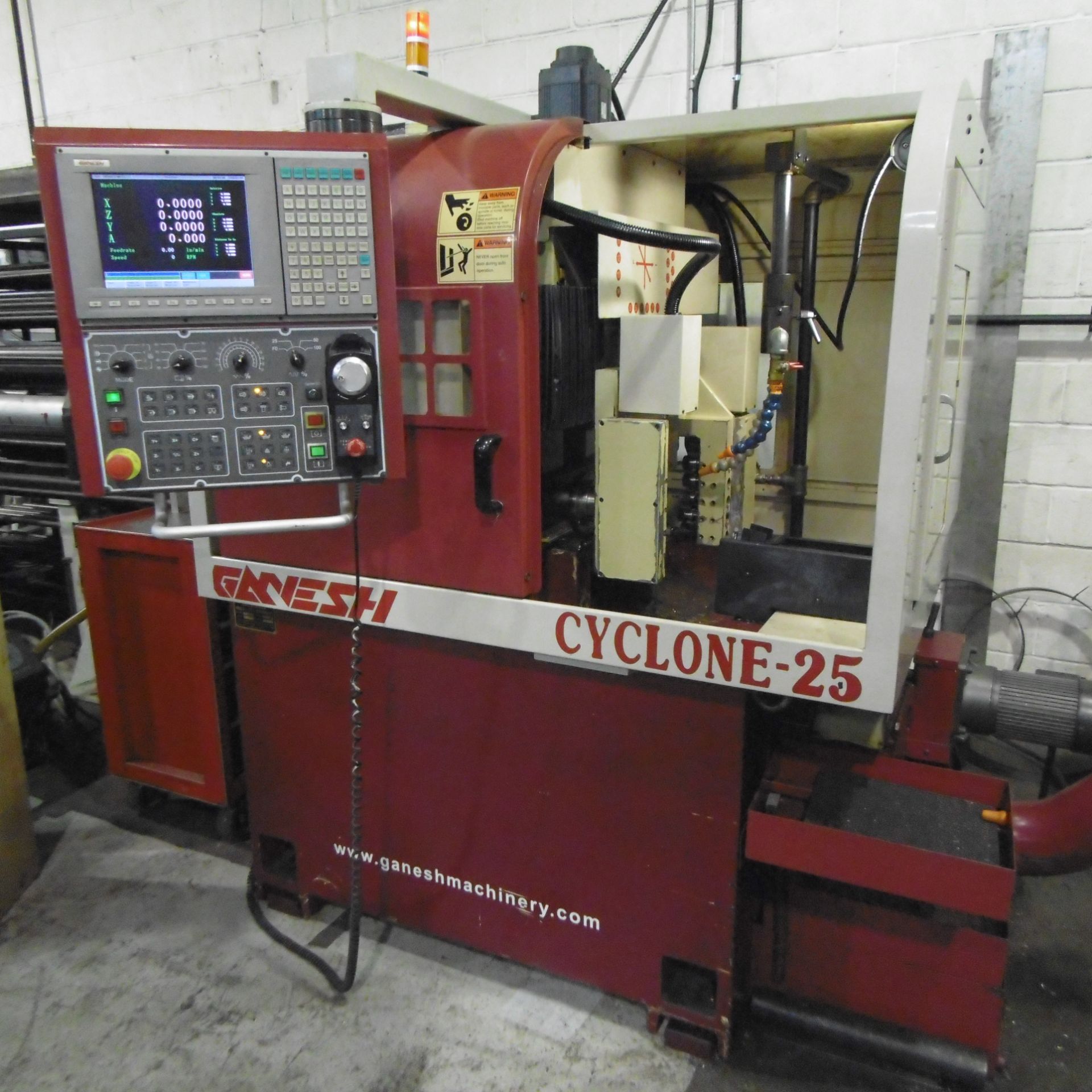 GANESH CYCLONE 25 SWISS TYPE CNC TURNING CENTER WITH SYNTECH 900 CNC CONTROL, TRAVELS X-7.5", Z-6. - Image 2 of 4