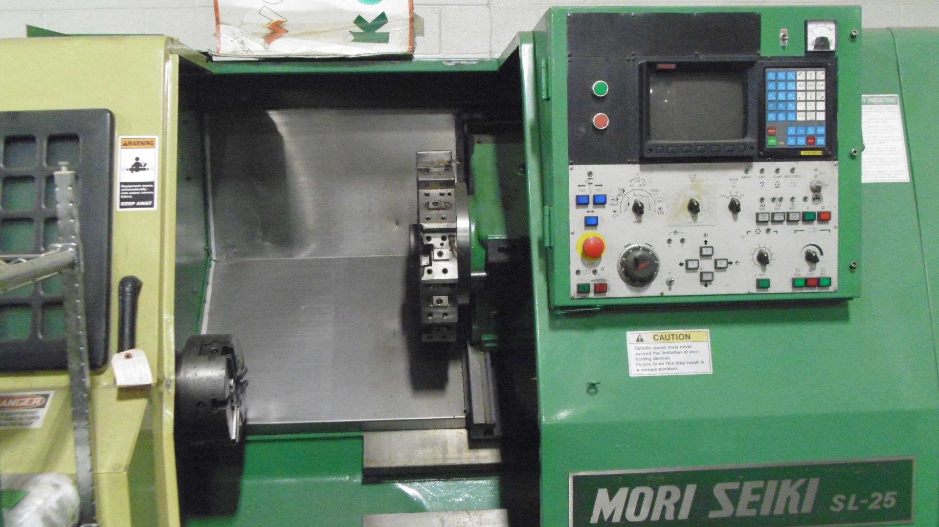 MORI-SEIKI SL-25 CNC TURNING CENTER WITH FANUC SYSTEM 10-T CNC CONTROL, TRAVELS X-6.29", Z-25.59", - Image 3 of 3