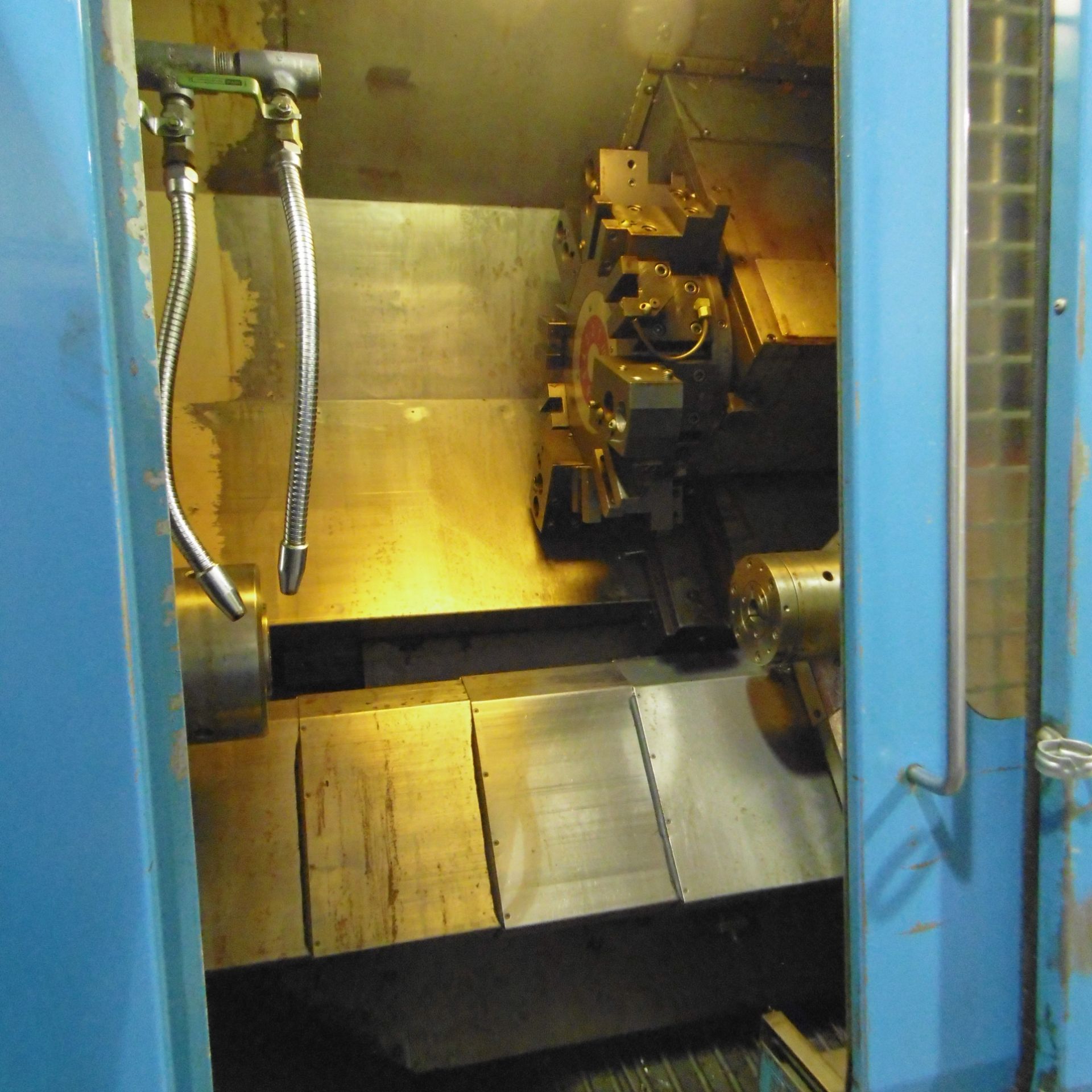 MIYANO JNC-45S CNC TURNING CENTER WITH FANUC O-T CNC CONTROL, TRAVELS X-7.5", Z-18.5", BAR - Image 3 of 4