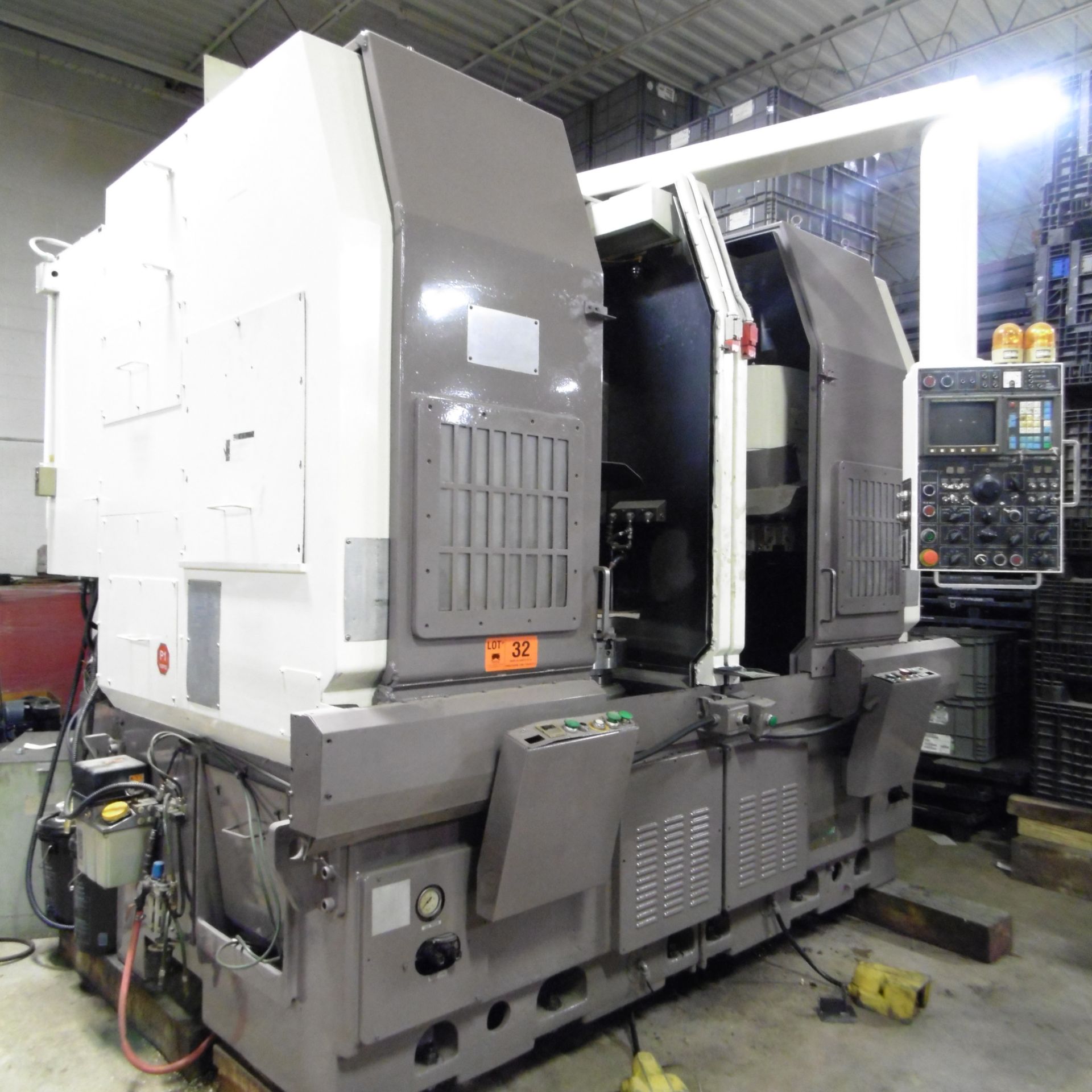 DOOSAN DOOTURN 2SP-V3 VERTICAL MACHINING CENTER WITH FANUC OTTC CNC CONTROL, TWIN 12" DIA CHUCKS,