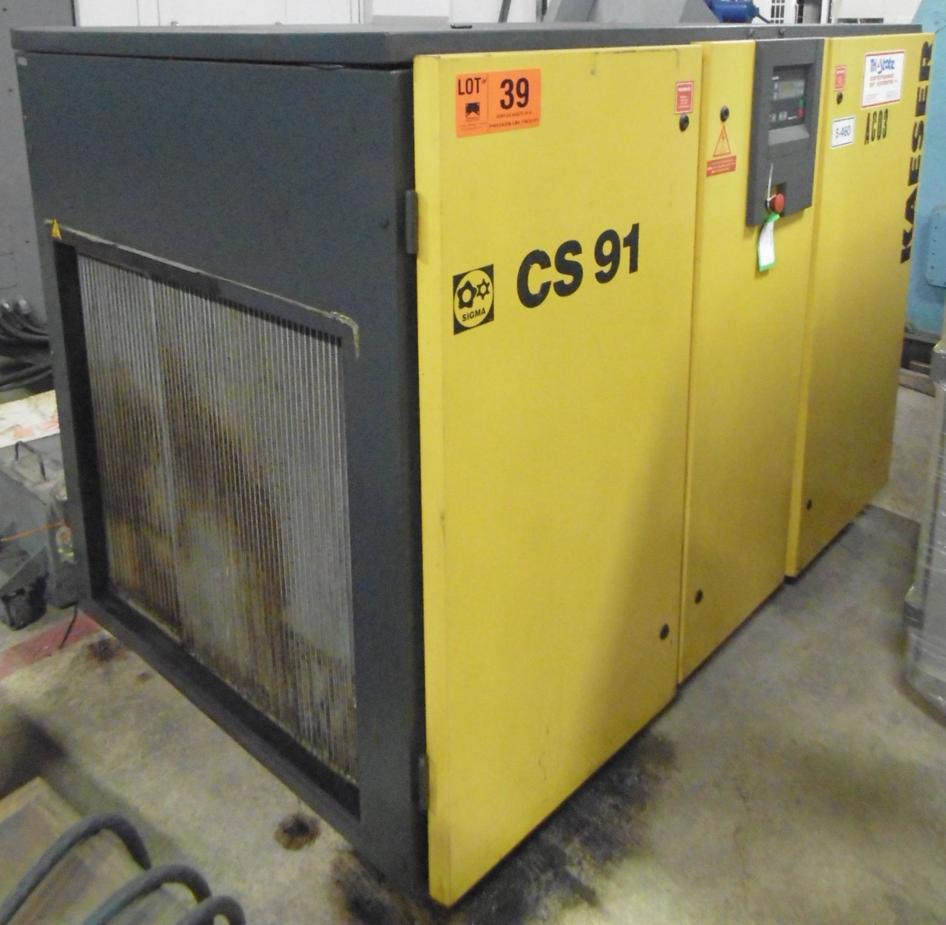 KAESER CS-91 ROTARY SCREW AIR COMPRESSOR (CI) (MACHINE LOCATED AT 3965 NASHUA DR MISSISSAUGA)