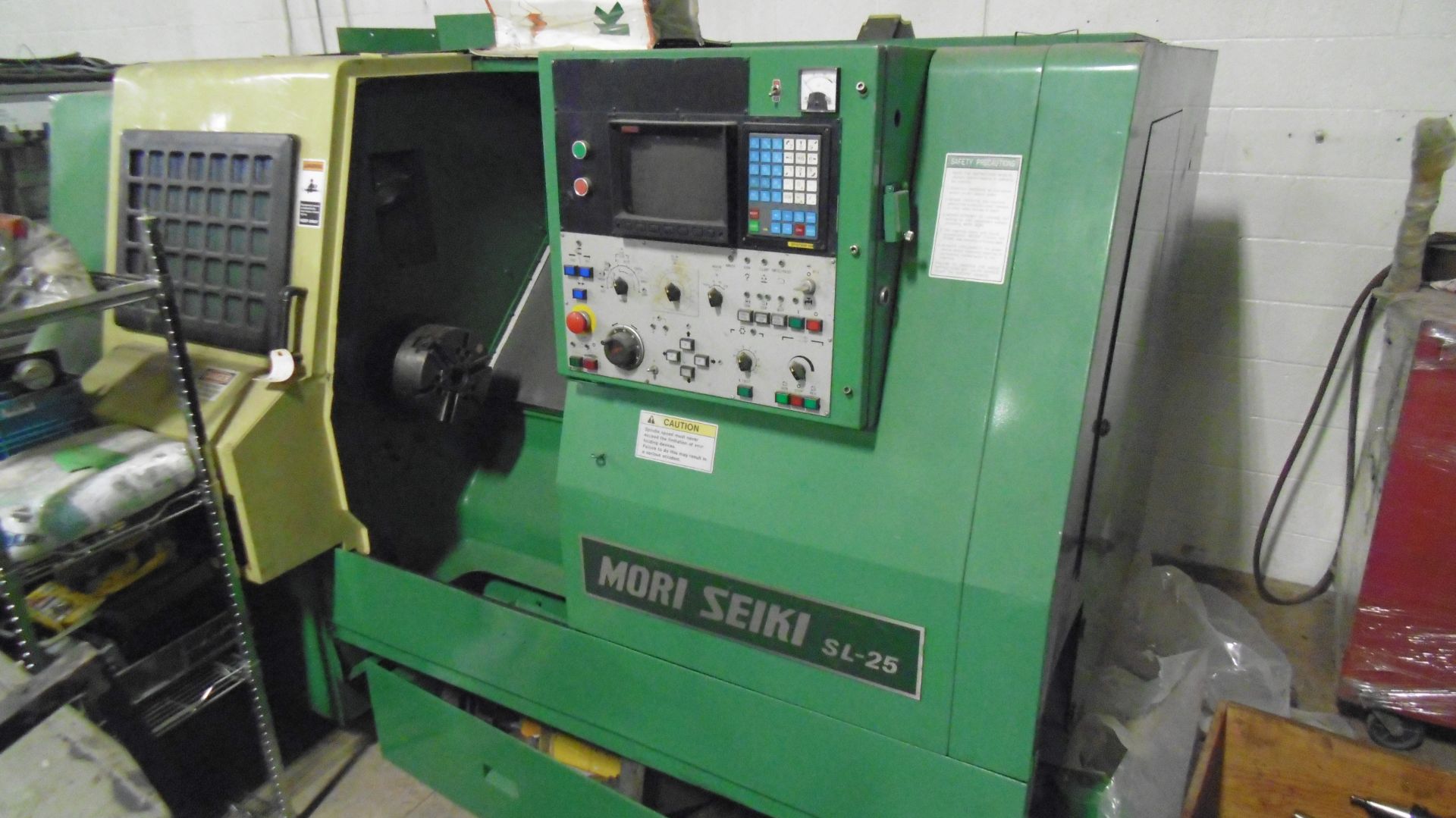 MORI-SEIKI SL-25 CNC TURNING CENTER WITH FANUC SYSTEM 10-T CNC CONTROL, TRAVELS X-6.29", Z-25.59", - Image 2 of 3