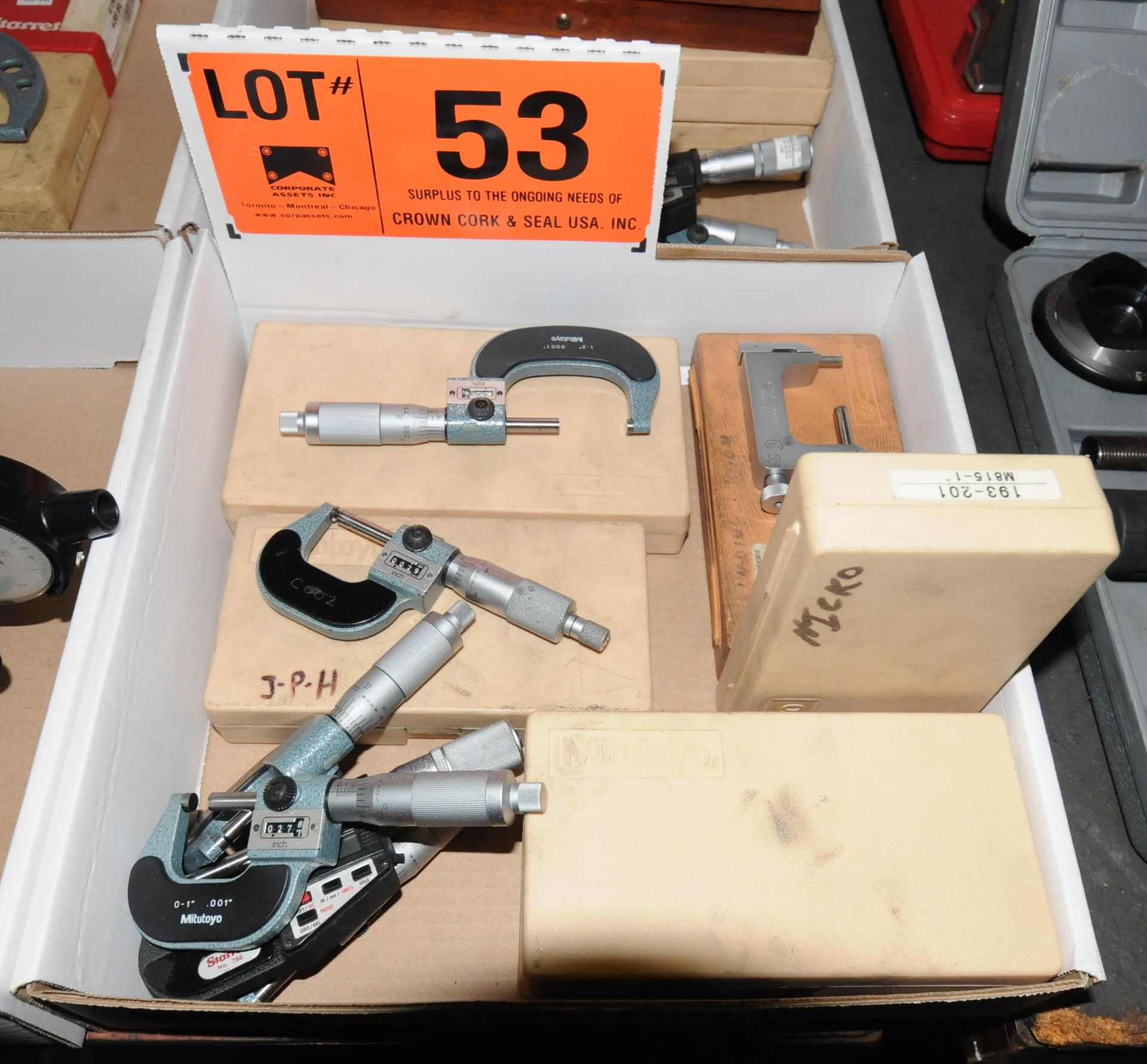 LOT/ STARRETT OUTSIDE MICROMETERS