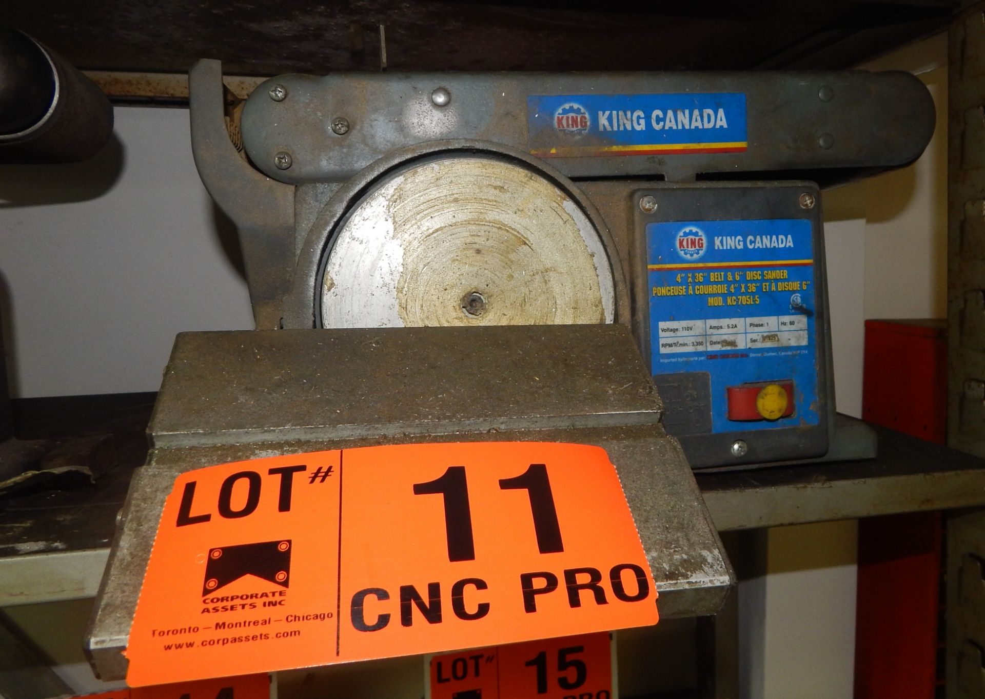 KING CANADA COMBINATION BELT AND DISC SANDER