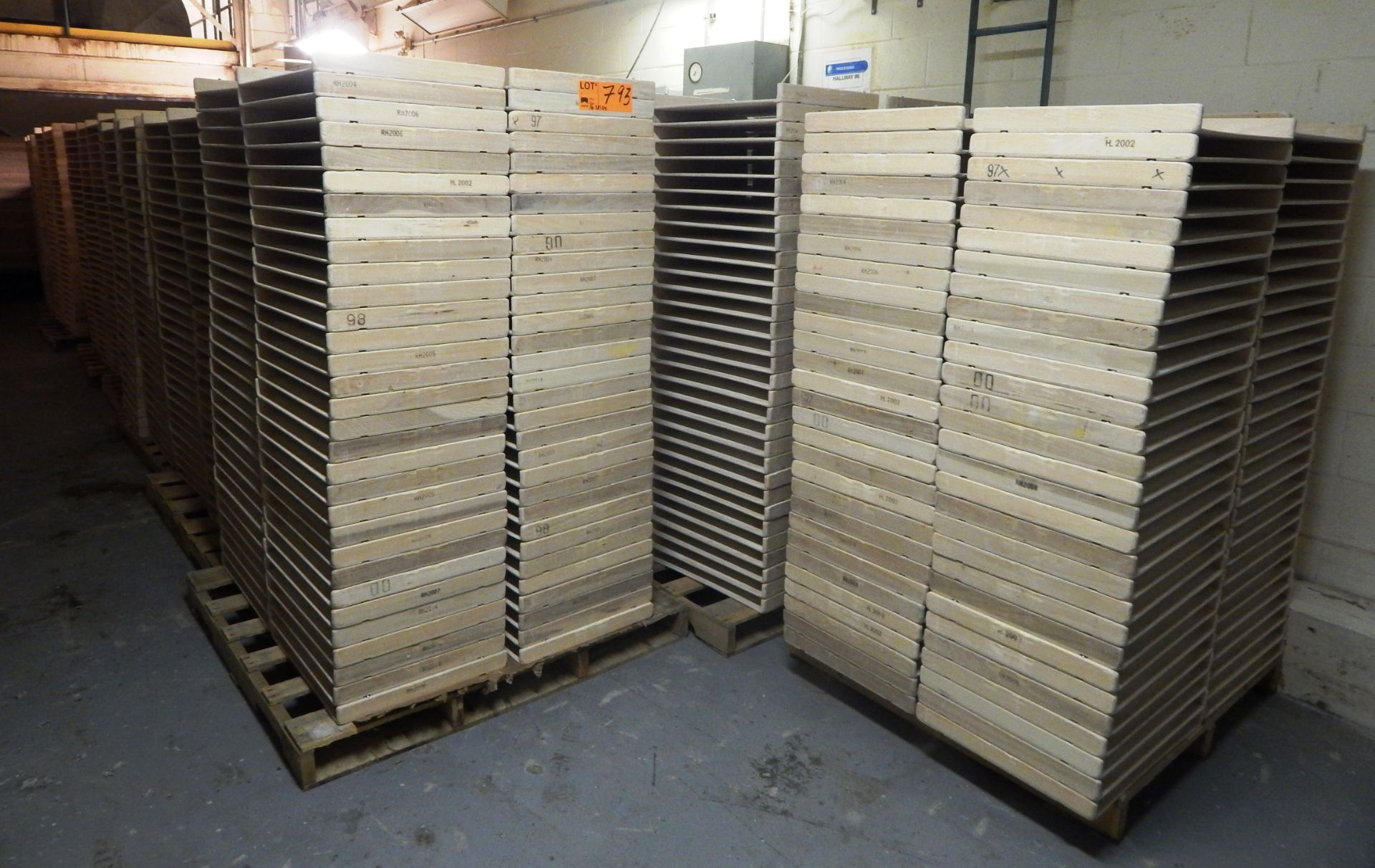 LOT/ SKIDS OF WOODEN TRAYS