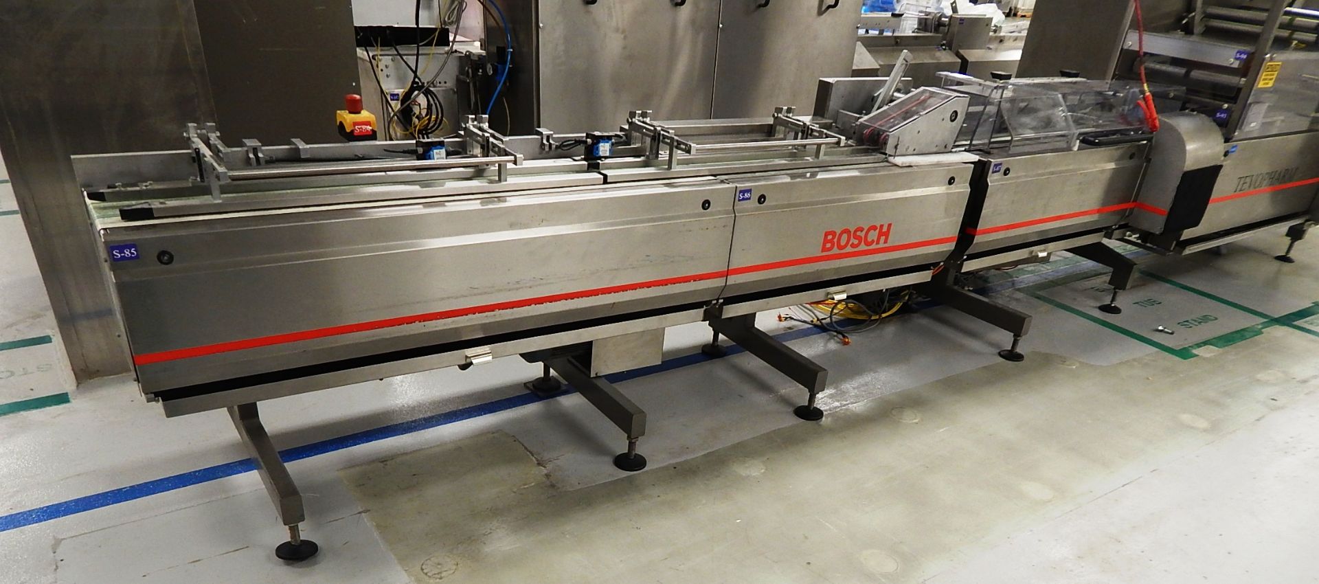 BOSCH TEVOPHARM (2004) P2000U 3 STATION FLOW WRAPPER WITH BOSCH PLC CONTROLS, OUTFEED CONVEYOR S/ - Bild 3 aus 3