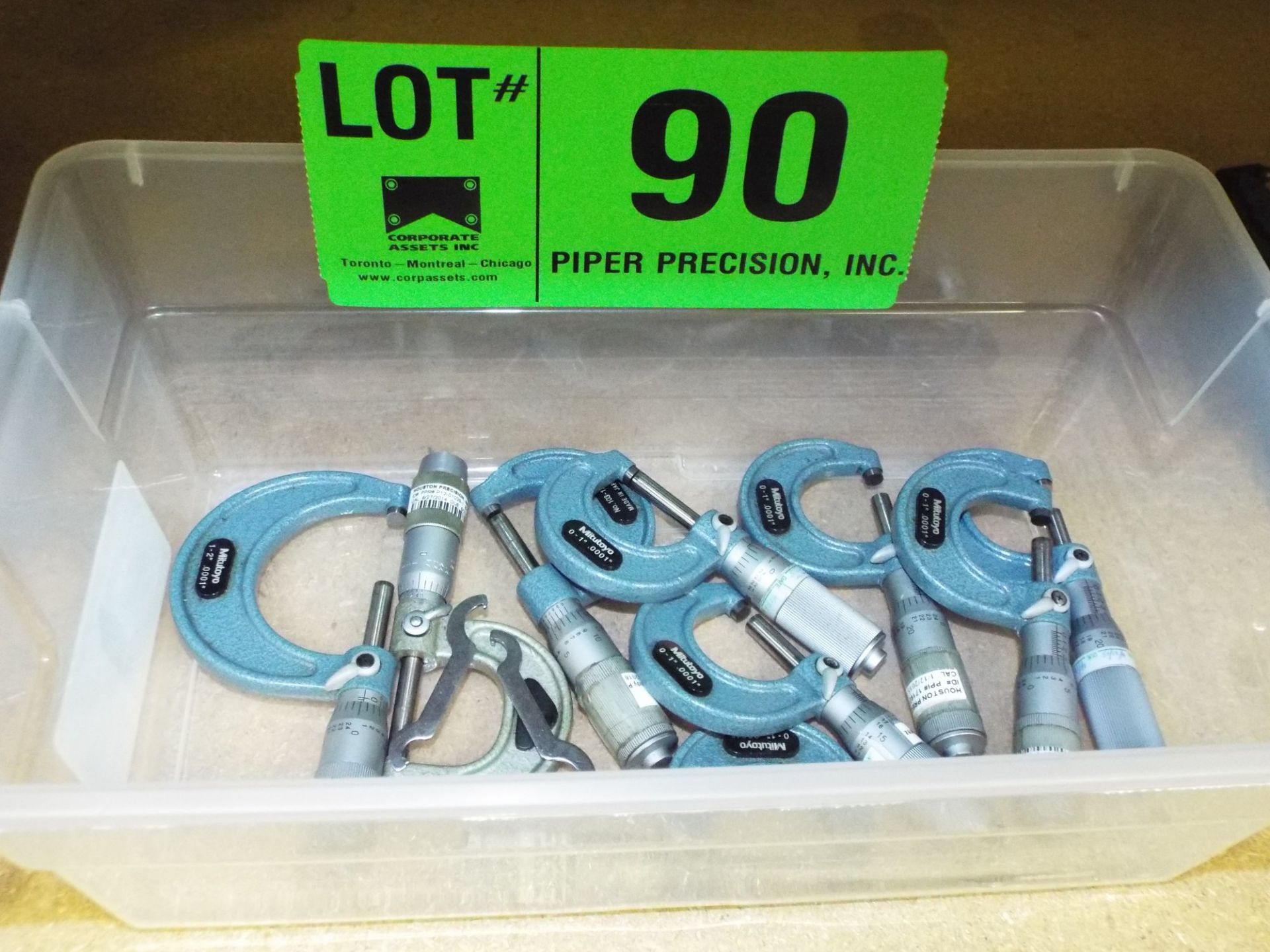 LOT/ MITUTOYO OUTSIDE MICROMETERS