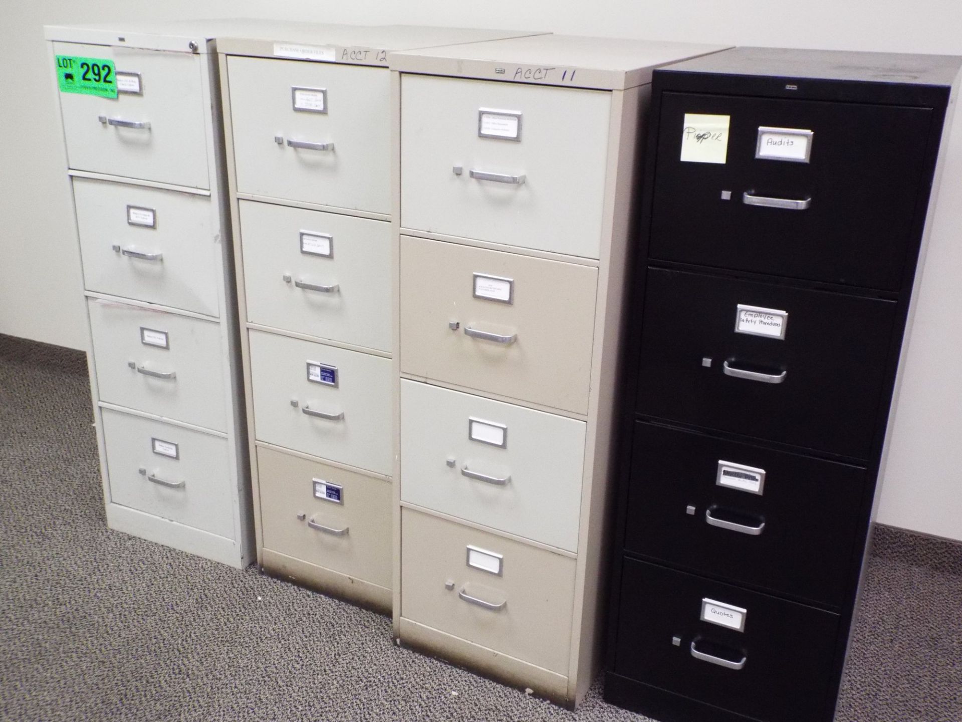 LOT/ FILE CABINETS (NO CONTENTS)