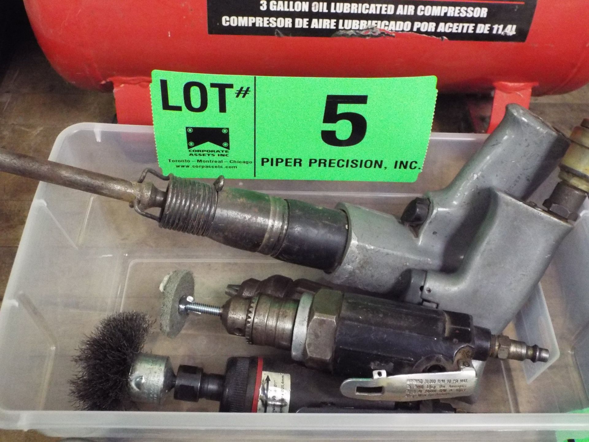 LOT/ PNEUMATIC DRILL, CHISEL AND DIE GRINDERS