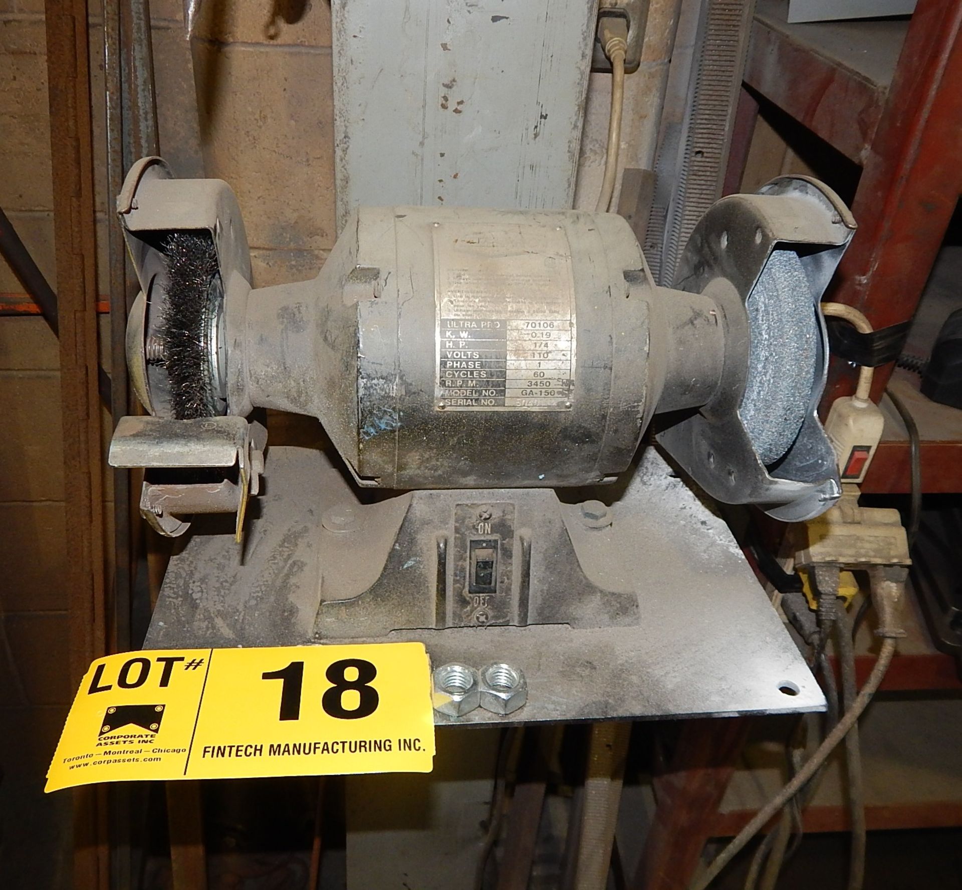 MFG N/A 6" BENCH GRINDER