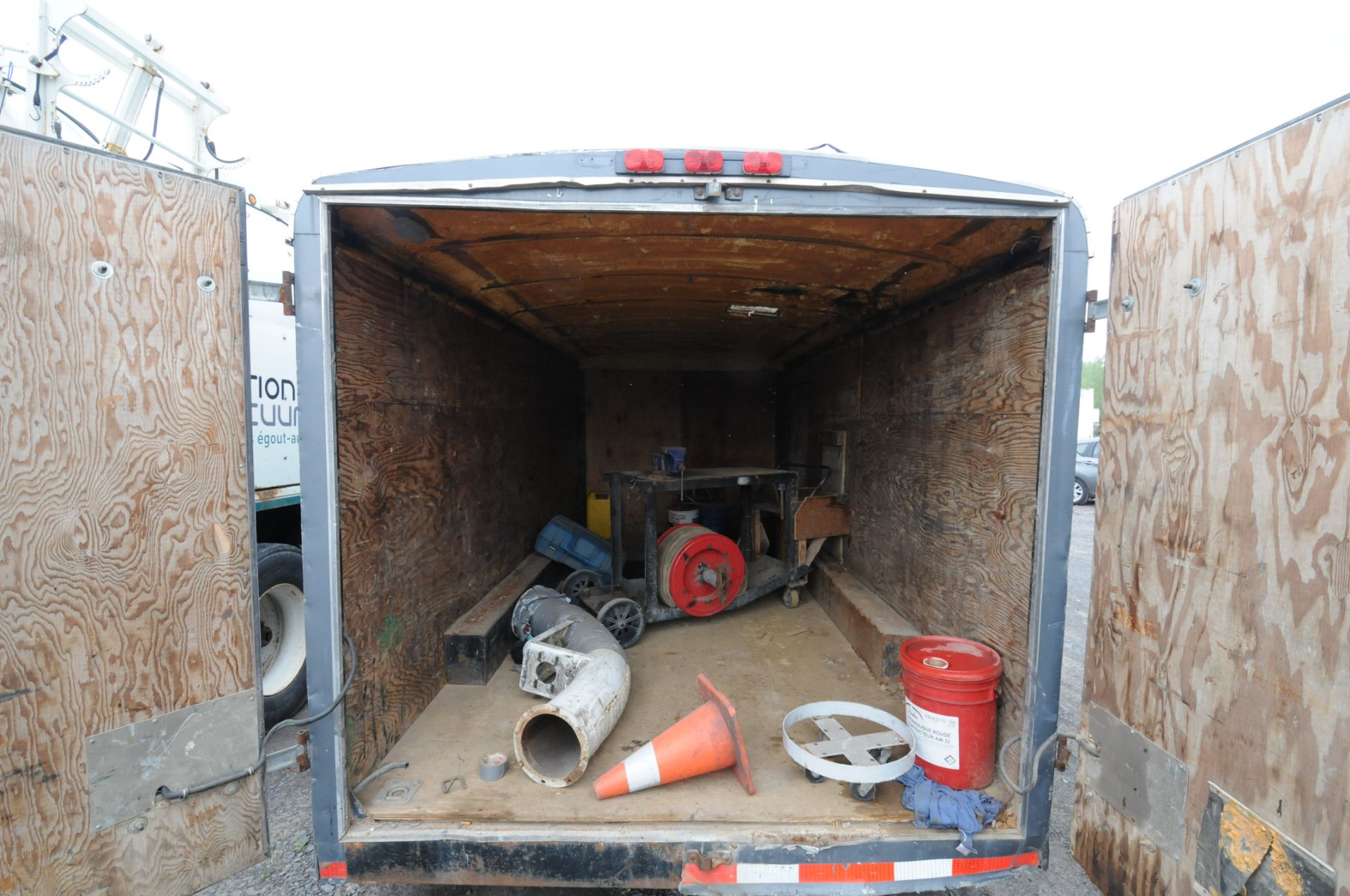 HAULMARK TANDEM AXLE ENCLOSED UTILITY TRAILER WITH REAR BARN DOORS, SIDE MAN DOOR, S/N VIN N/A ( - Image 6 of 7